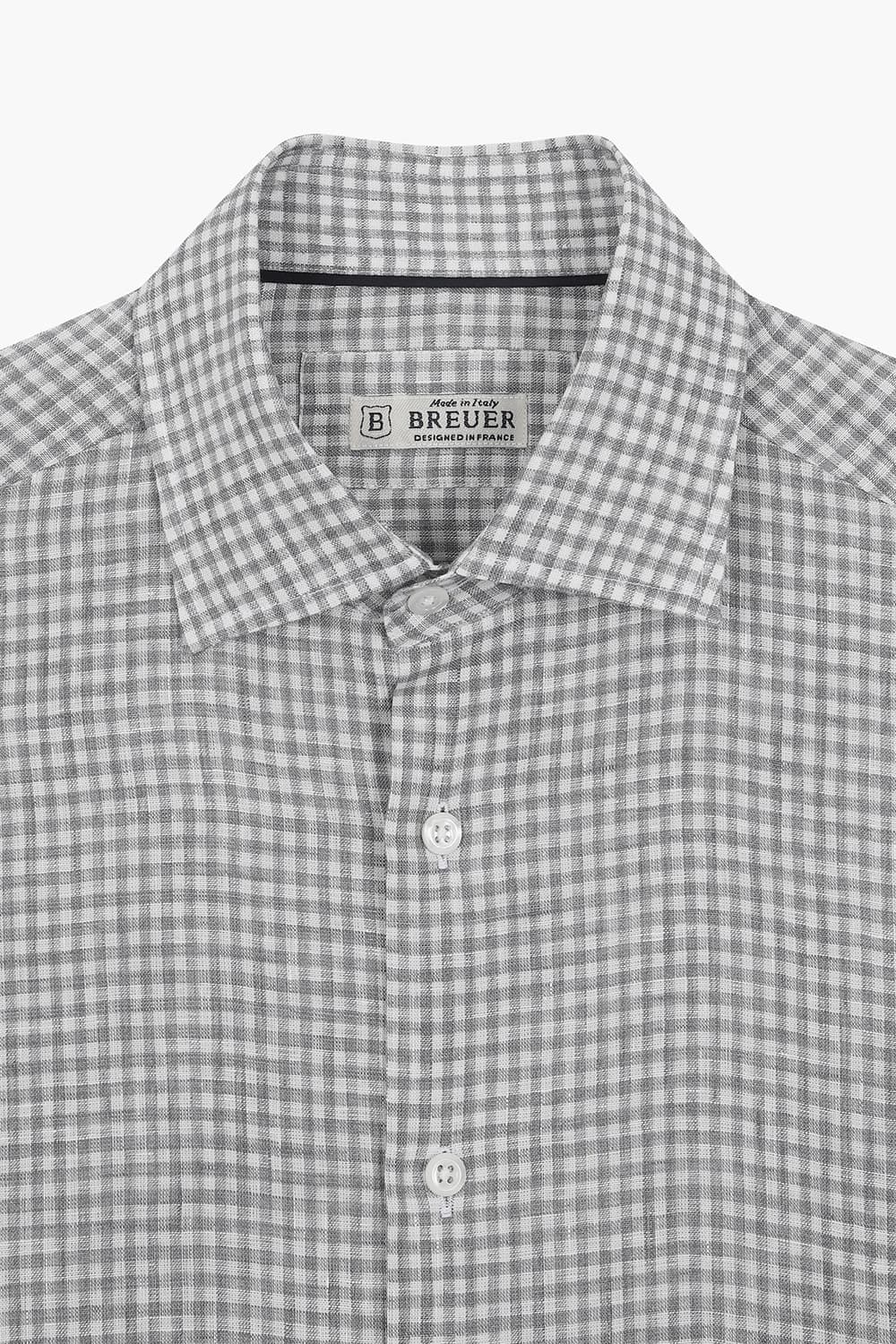 BEAULIEU 코튼 깅엄 체크 셔츠 BE070P544601