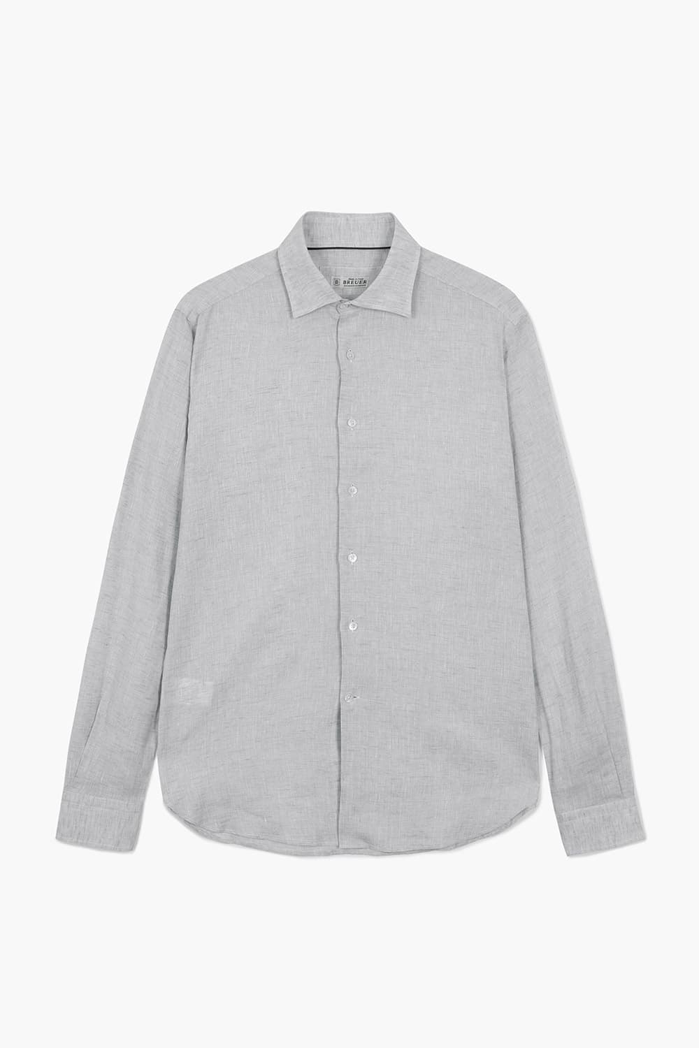 BEAULIEU 코튼 베이직 와이드 카라 셔츠 BE060P541002