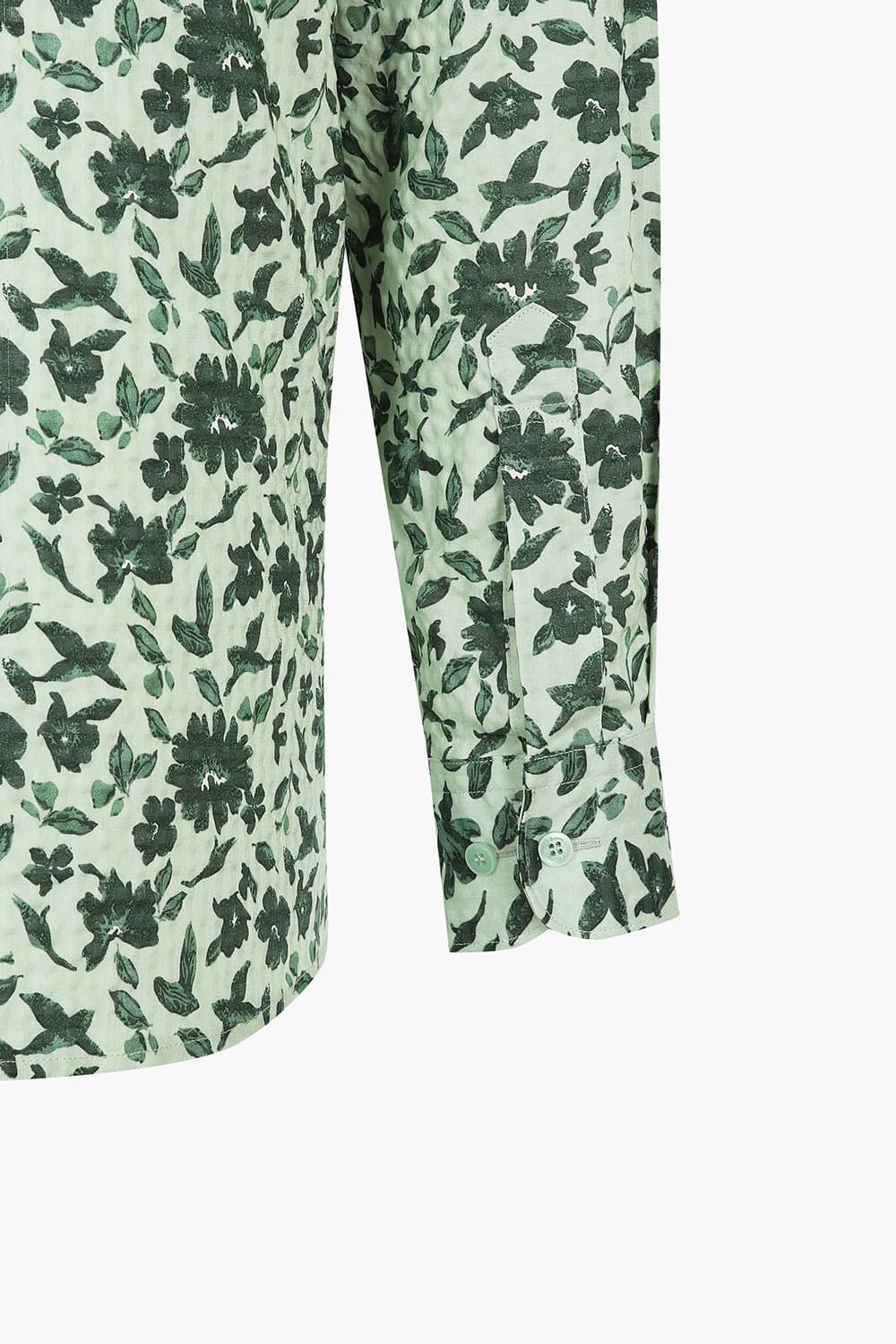 시어서커 플라워 프린트 124 비즈니스 셔츠 그린 SE5SM11LS124SGE