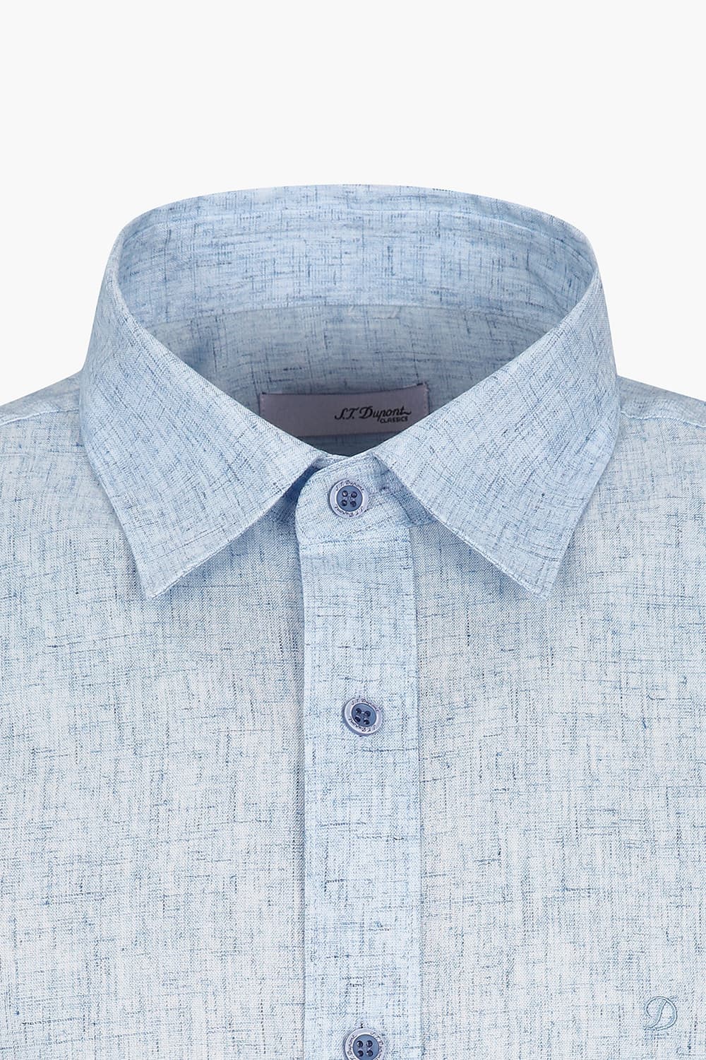 린넨 혼방 프린트 128 비즈니스 셔츠 블루 SE5SM11LS128SBU