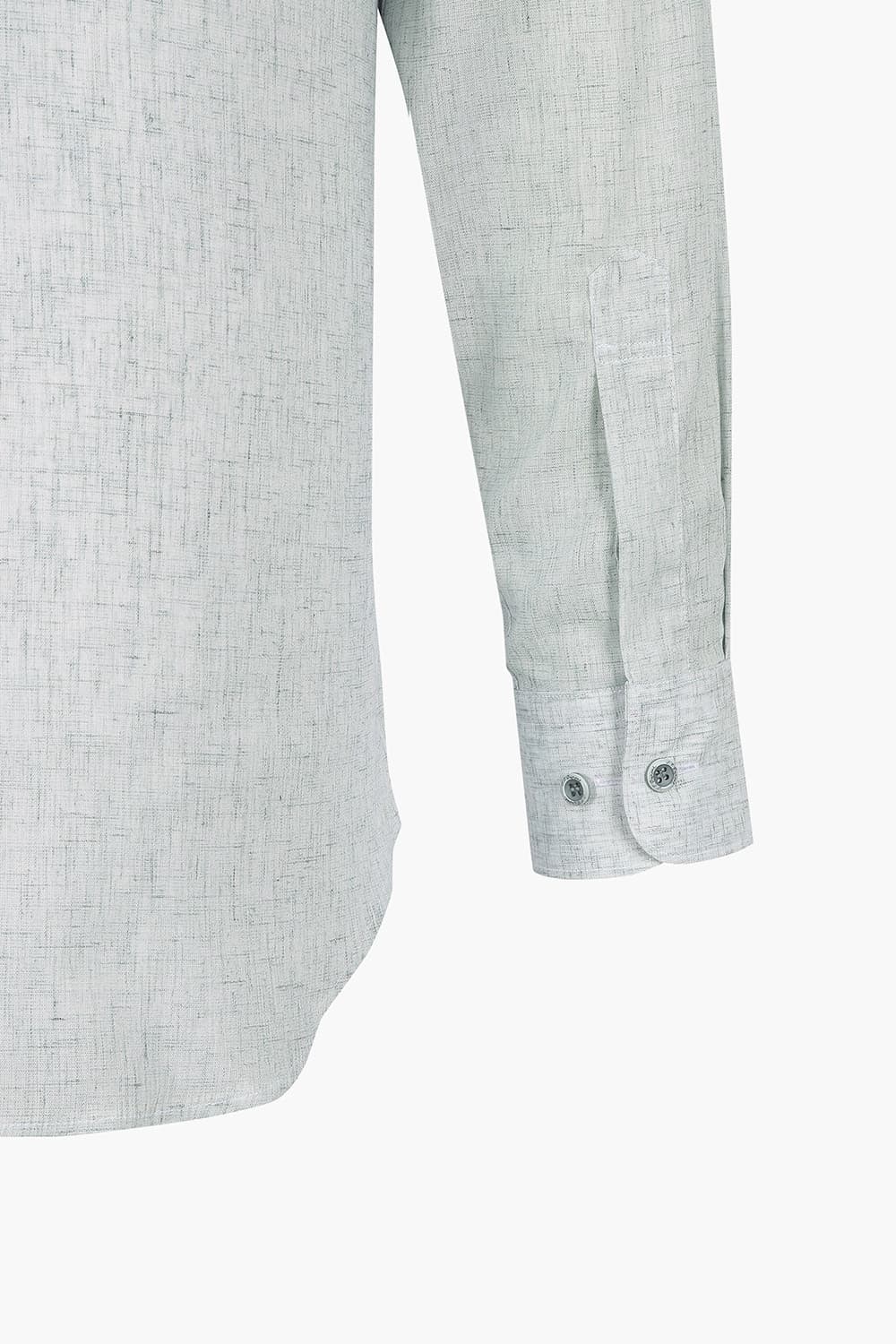 린넨 혼방 프린트 128 비즈니스 셔츠 그린 SE5SM11LS128SGE