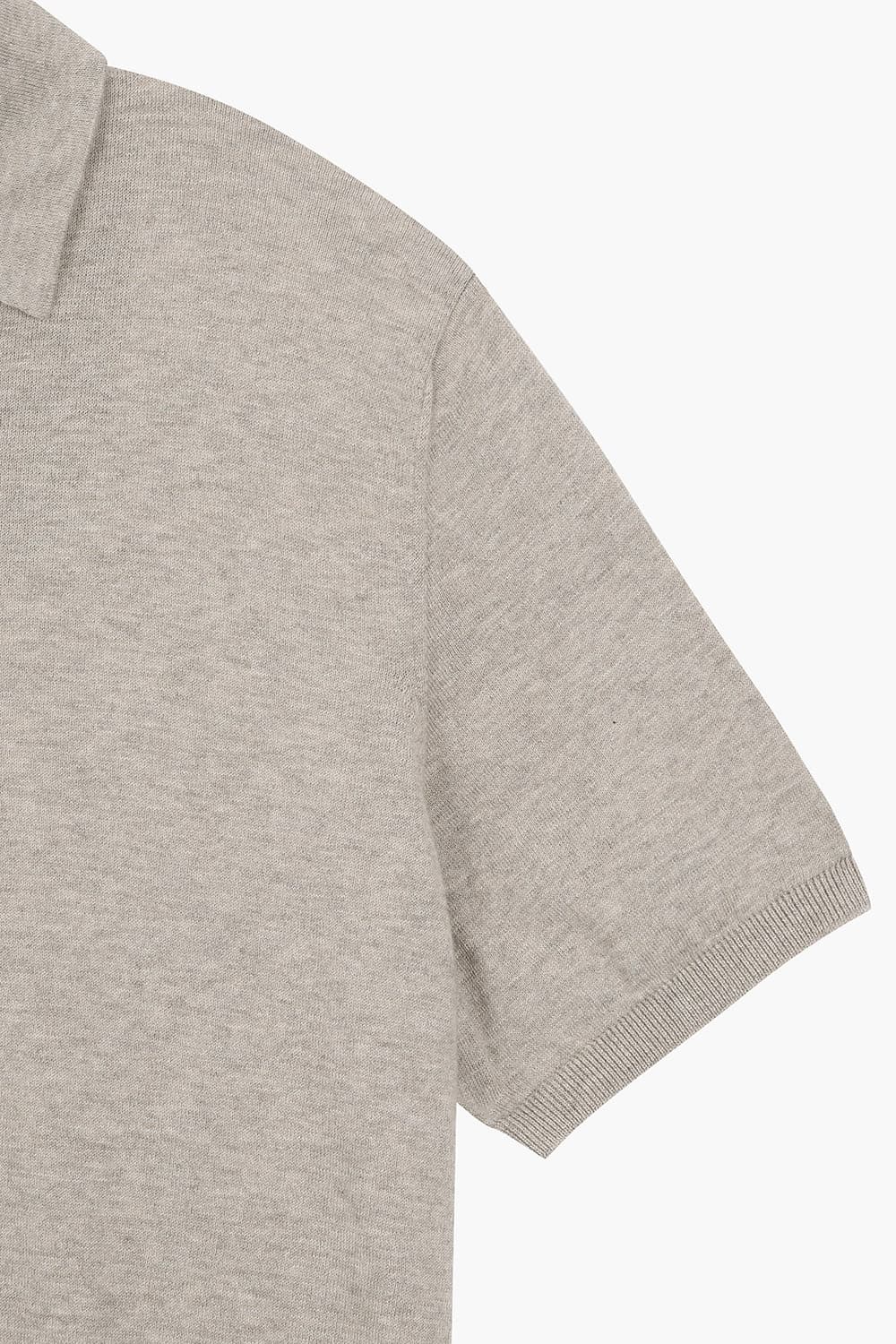 MC 코튼 폴로 501 라이트브라운 반소매 니트