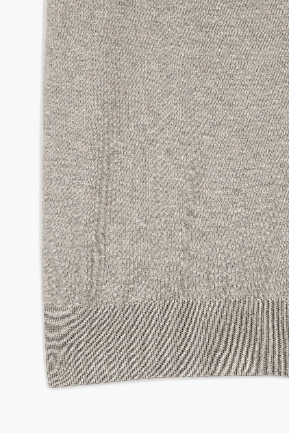 MC 코튼 폴로 501 라이트브라운 반소매 니트