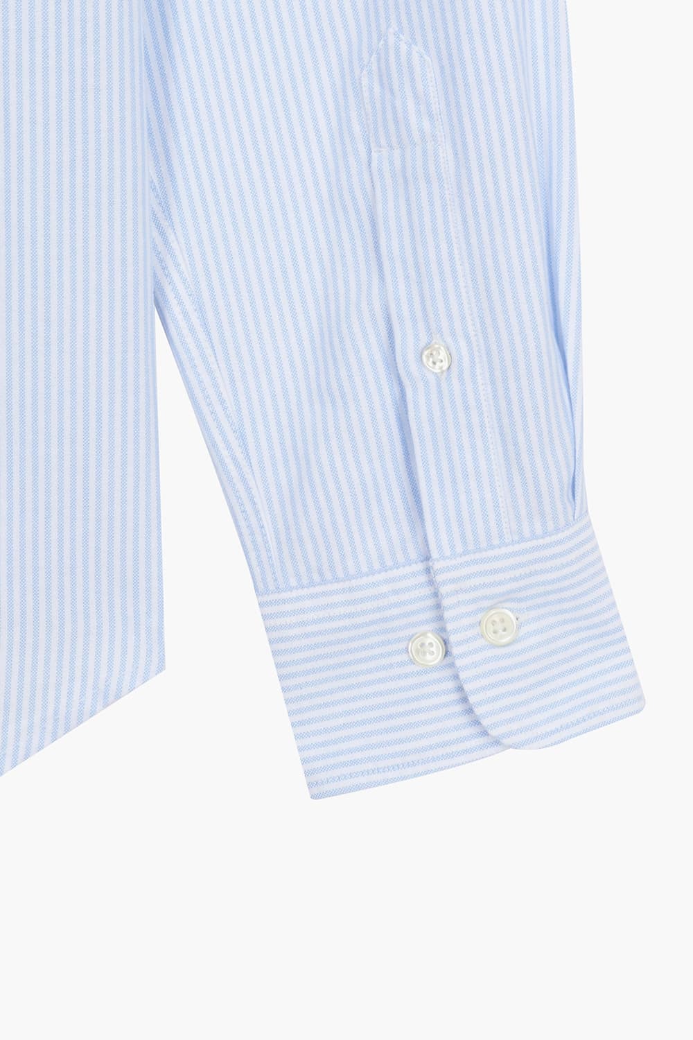 코튼 버튼 다운 카라 라이트블루 셔츠