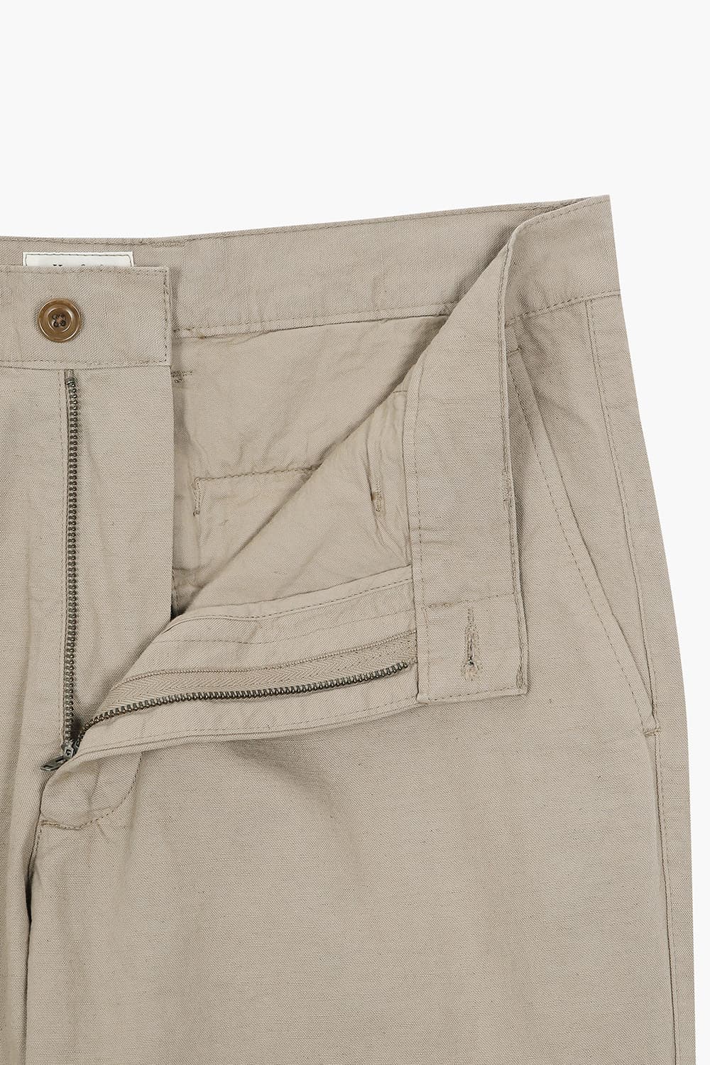 린넨 혼방 스트레이트 베이지 캐주얼 팬츠