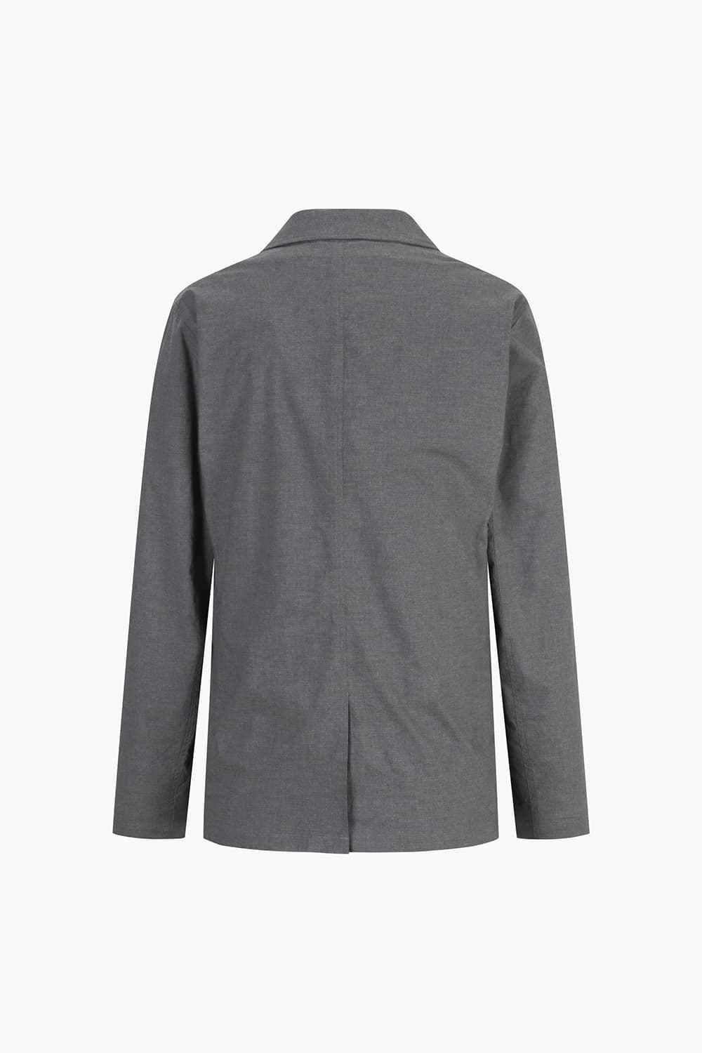 코튼 다크그레이 테일러드 자켓