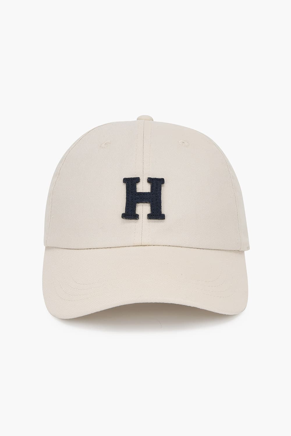 코튼 H 빅 로고 101 라이트베이지 볼캡