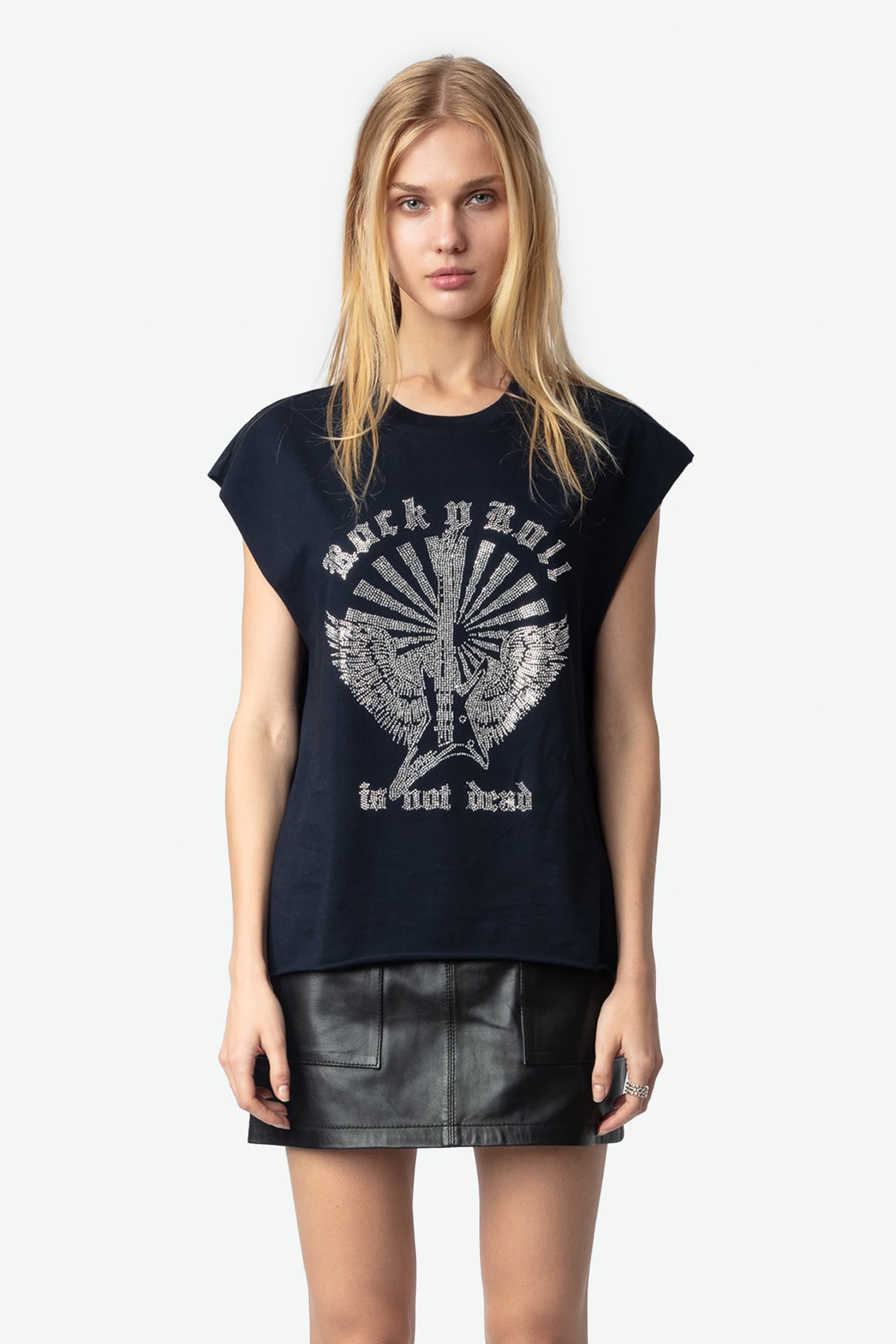 Cloe Guitar Strass T-shirt