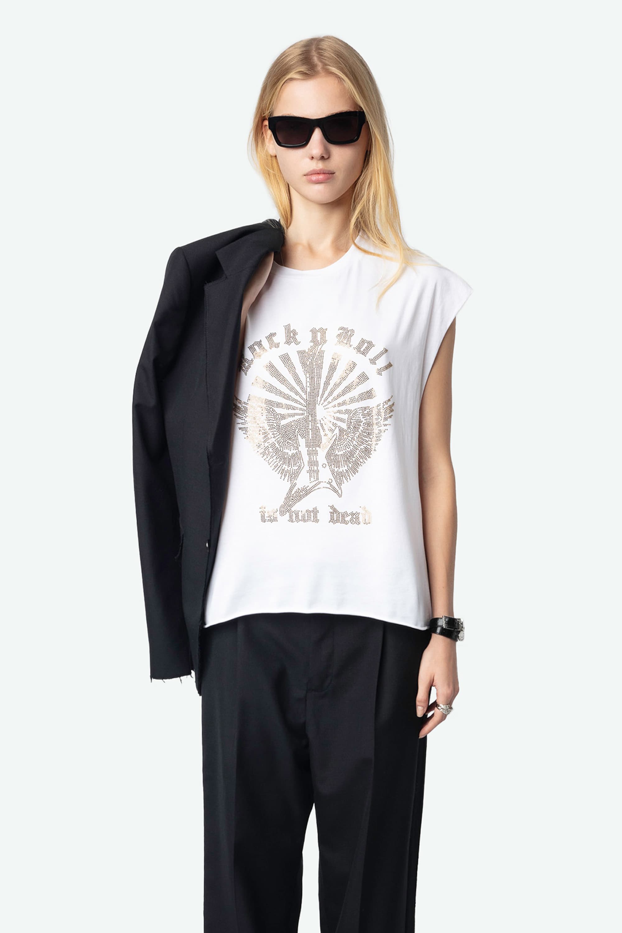 Cloe Guitar Strass T-shirt