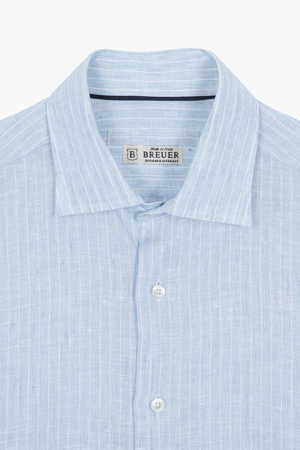 BEAULIEU 린넨 스트라이프 313 라이트블루 셔츠