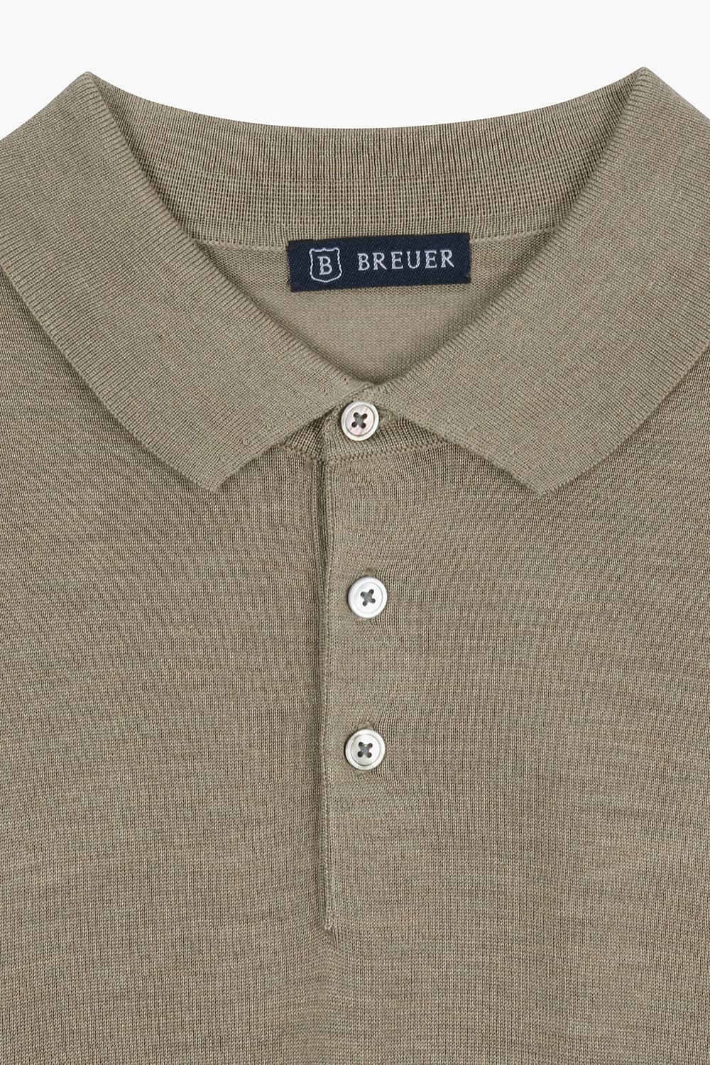 캐시미어 혼방 폴로 504 라이트브라운 반소매 니트