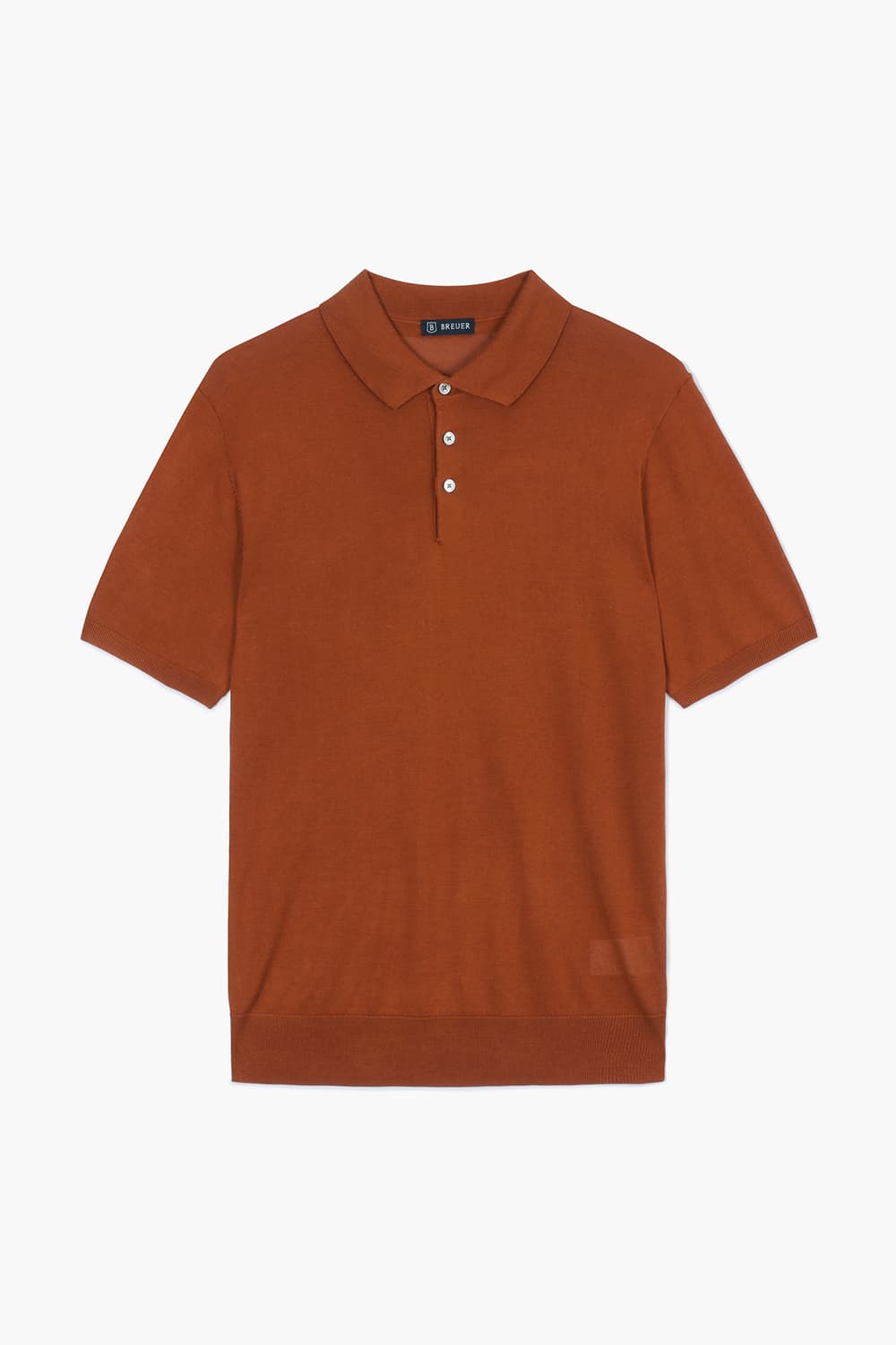 캐시미어 혼방 폴로 504 레드 반소매 니트