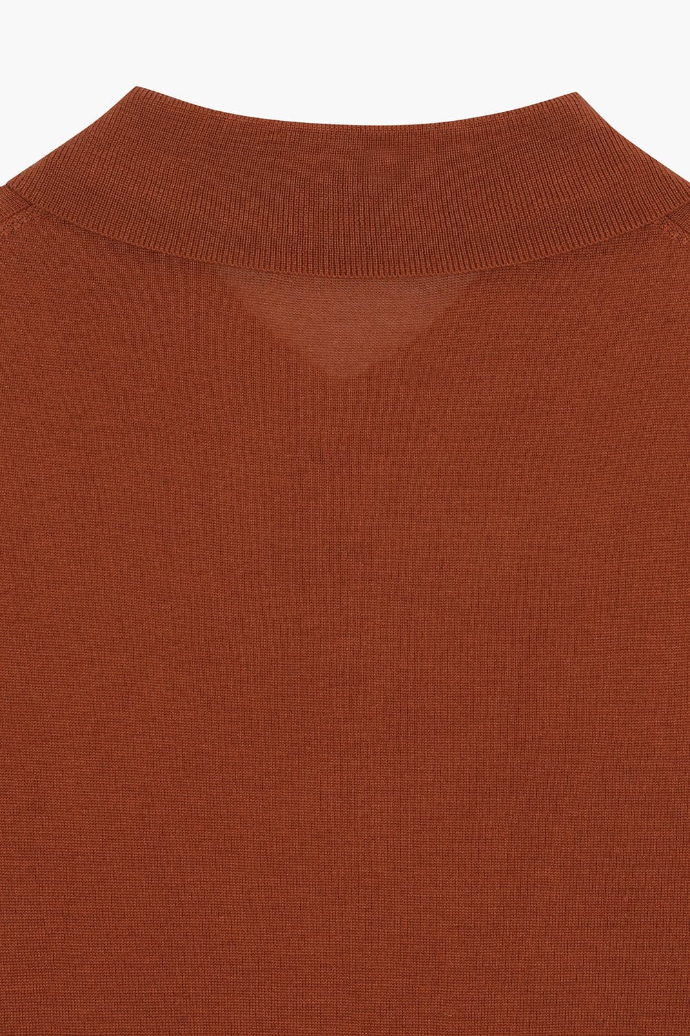 캐시미어 혼방 폴로 504 레드 반소매 니트