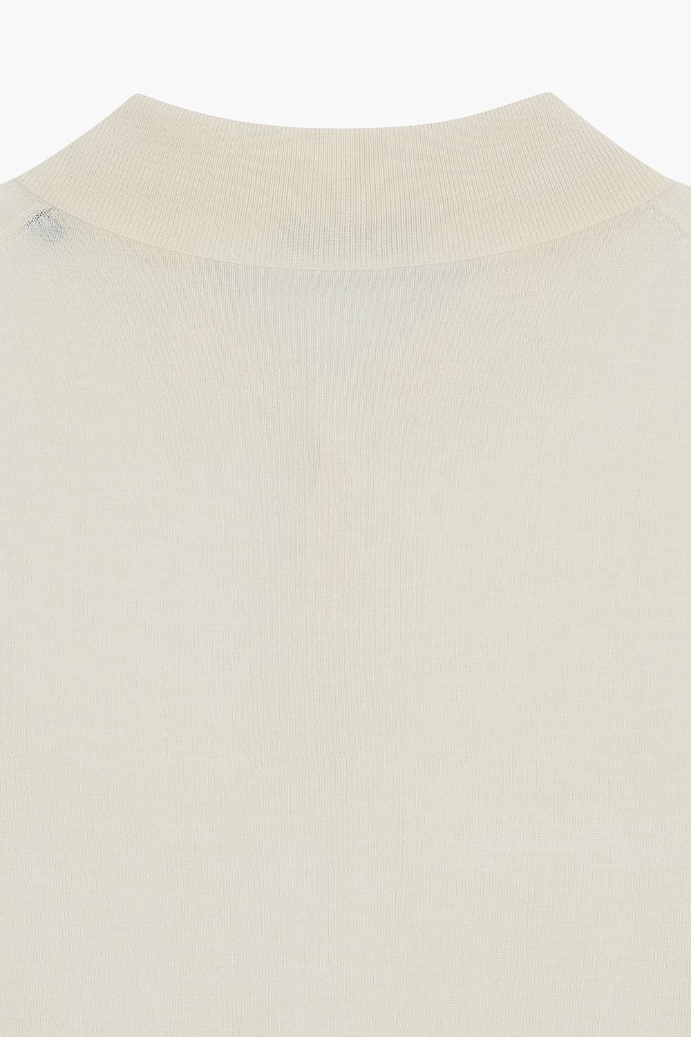 캐시미어 혼방 폴로 504 아이보리 반소매 니트