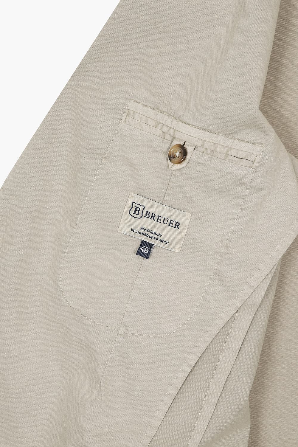 린넨 혼방 베이지 테일러드 자켓