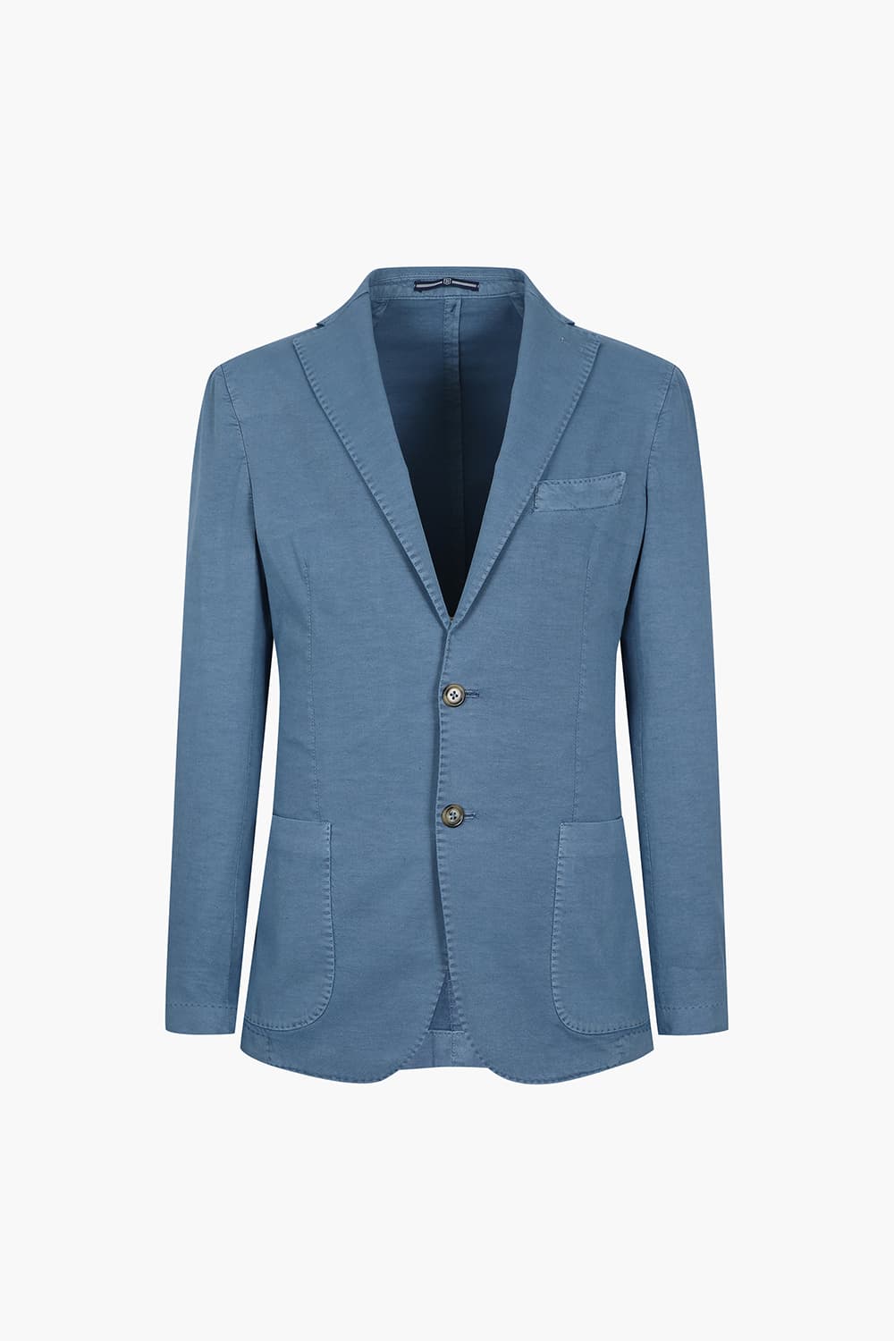 린넨 혼방 블루 테일러드 자켓