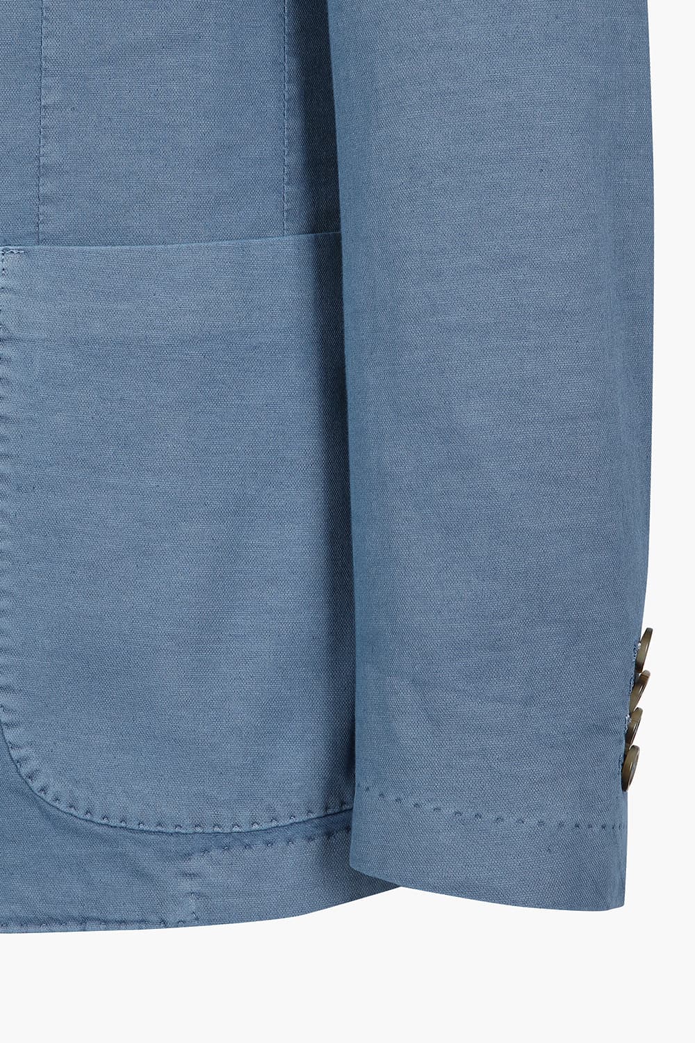 린넨 혼방 블루 테일러드 자켓