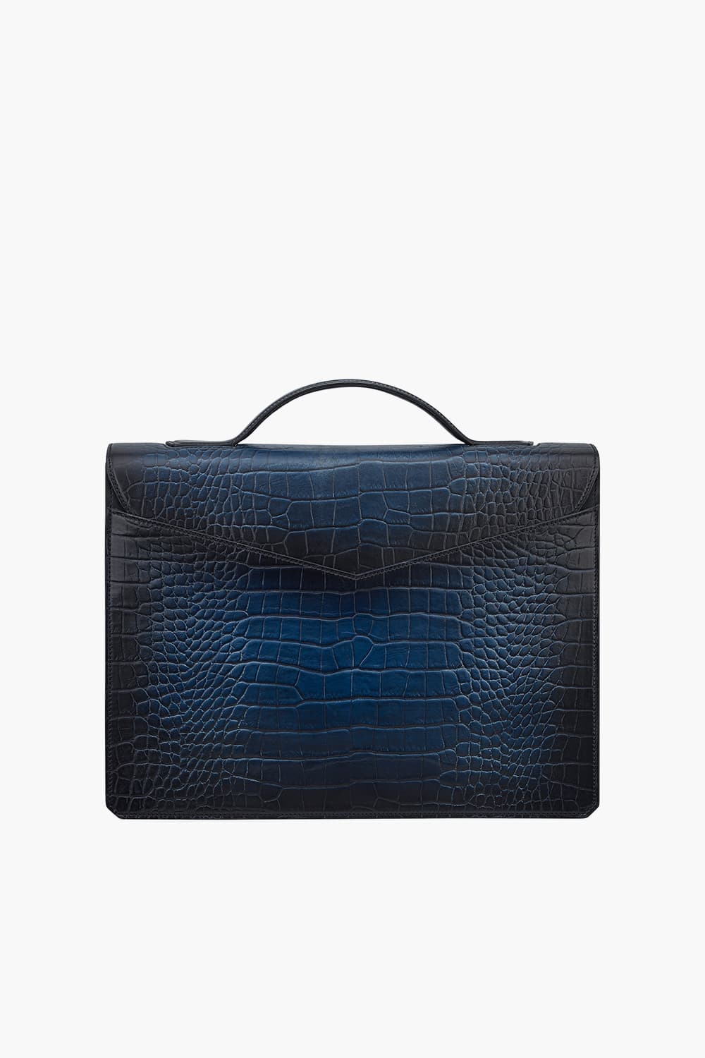 24 르글랑 아뜰리에 크로코패턴 브리프케이스 블루 CG191374Z
