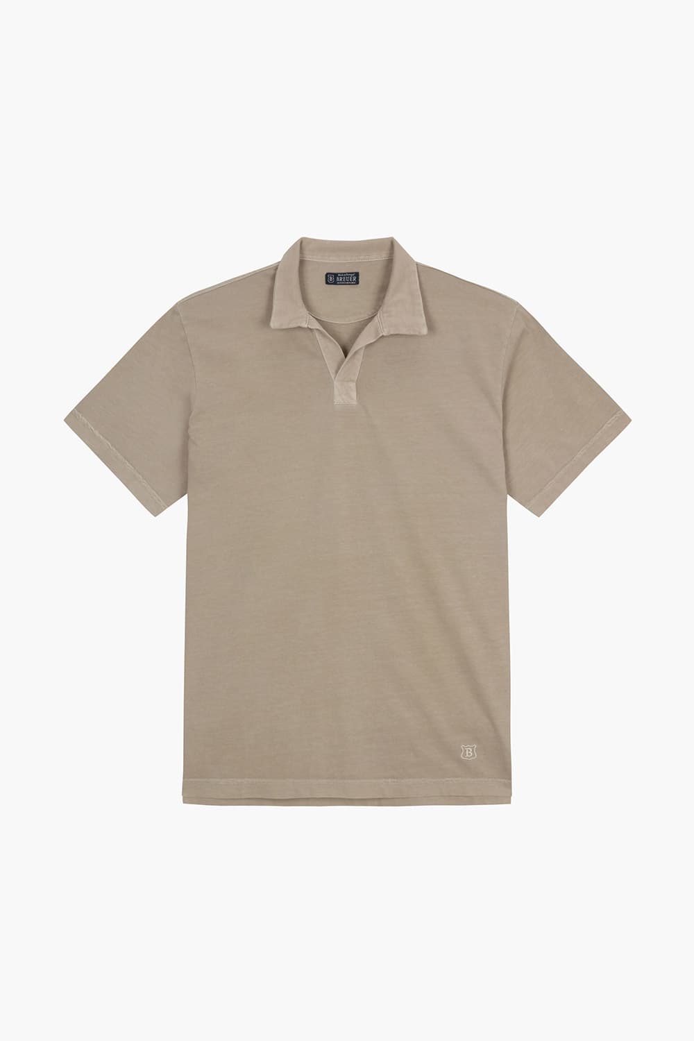 MC 코튼 노 버튼 502 라이트브라운 반소매 티셔츠