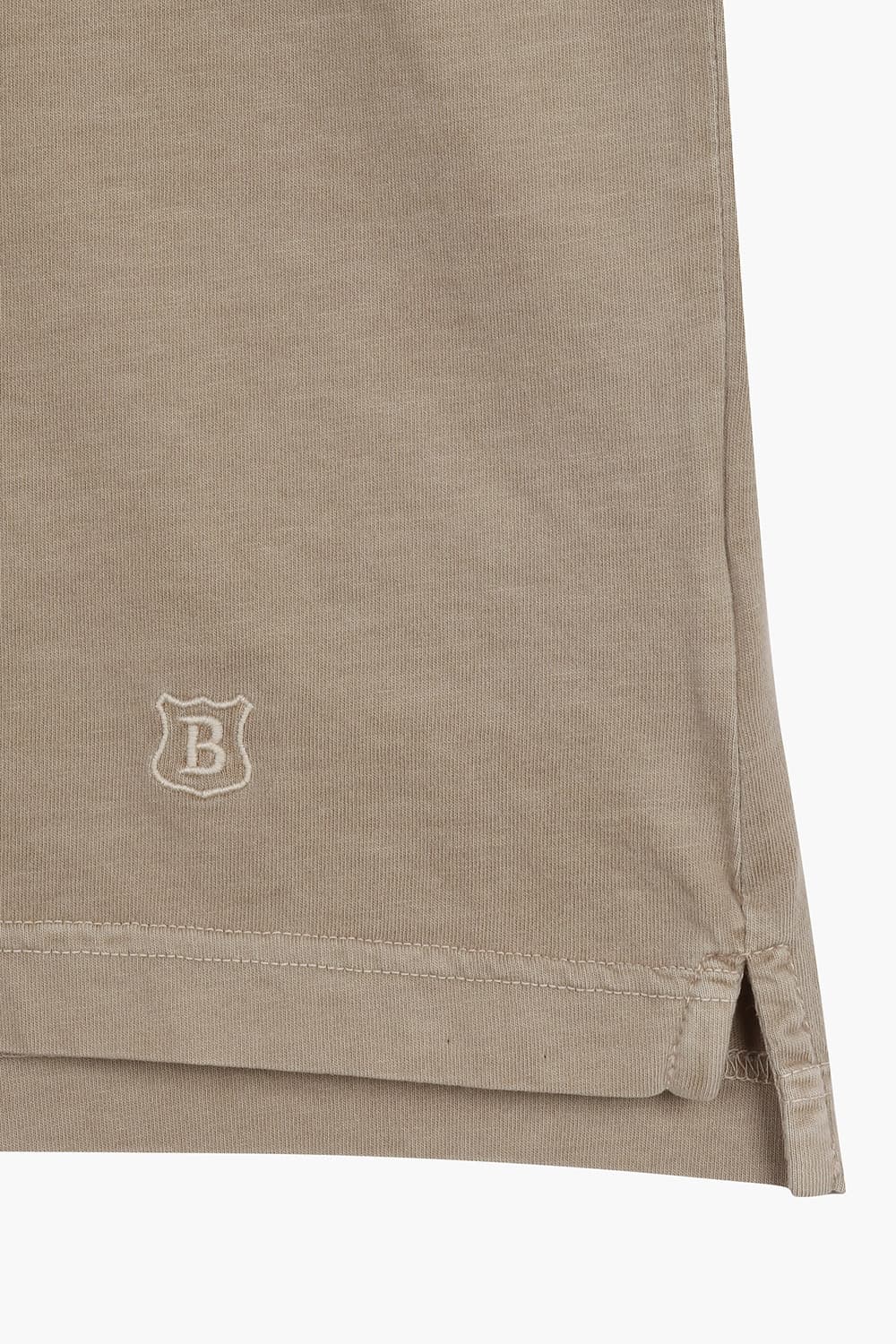 MC 코튼 노 버튼 502 라이트브라운 반소매 티셔츠