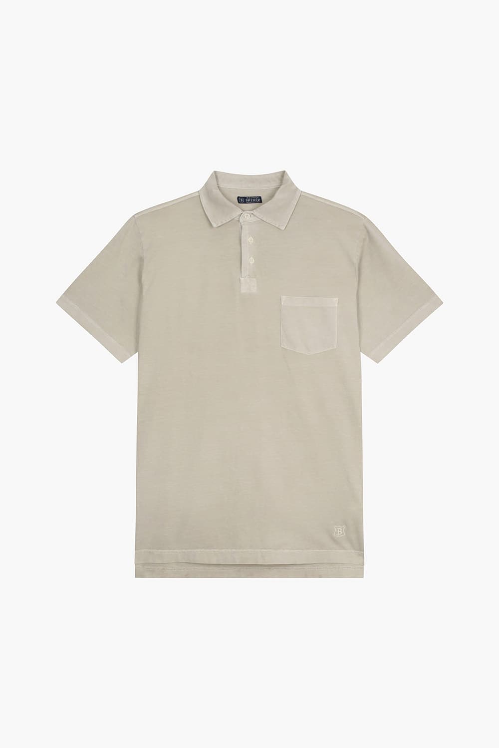 MC 코튼 버튼 다운 501 베이지 반소매 티셔츠