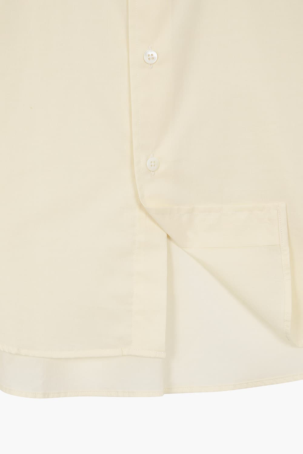 코튼 투 포켓 라이트옐로우 셔츠