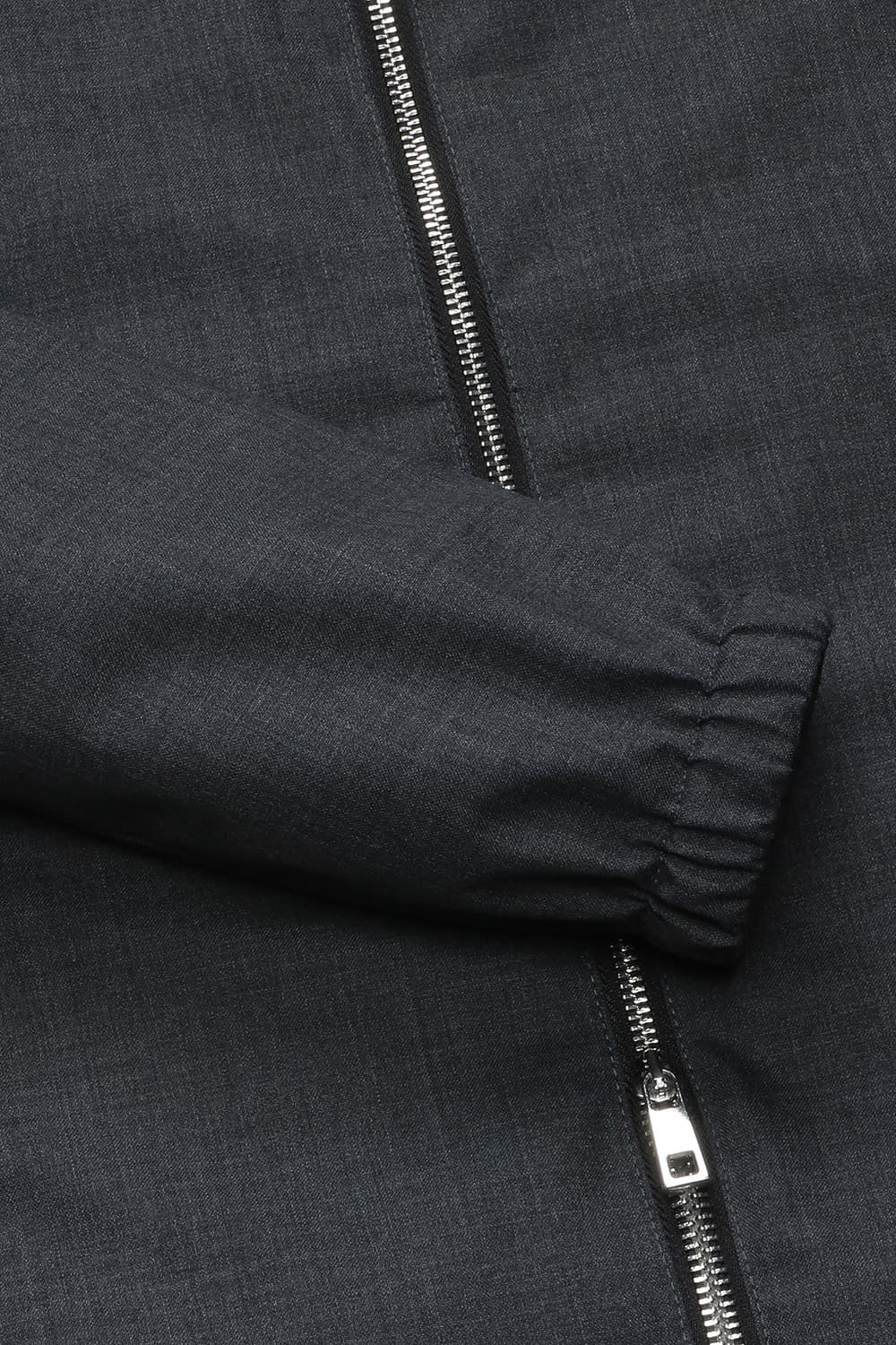 [아울렛특가] 썸머 울 혼방 하이넥 베이직 블루종 801 차콜그레이 점퍼