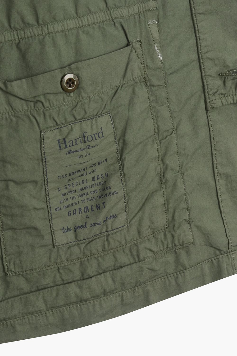 코튼 워크웨어 투 포켓 카키 캐주얼 자켓