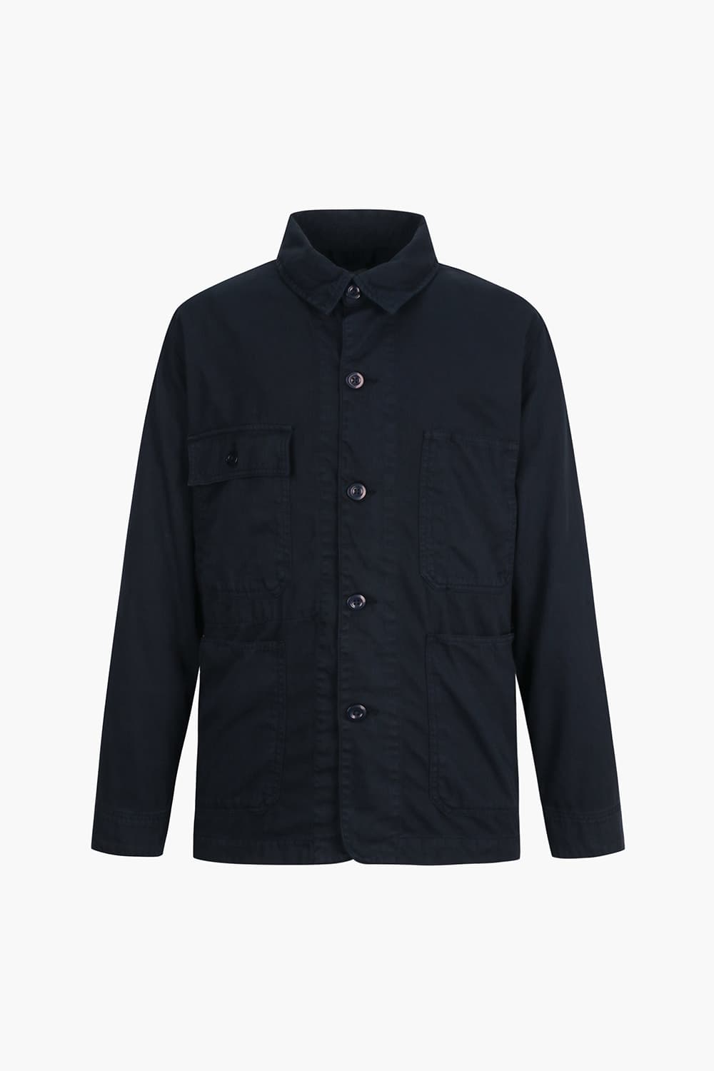 코튼 셔츠형 다크네이비 캐주얼 자켓