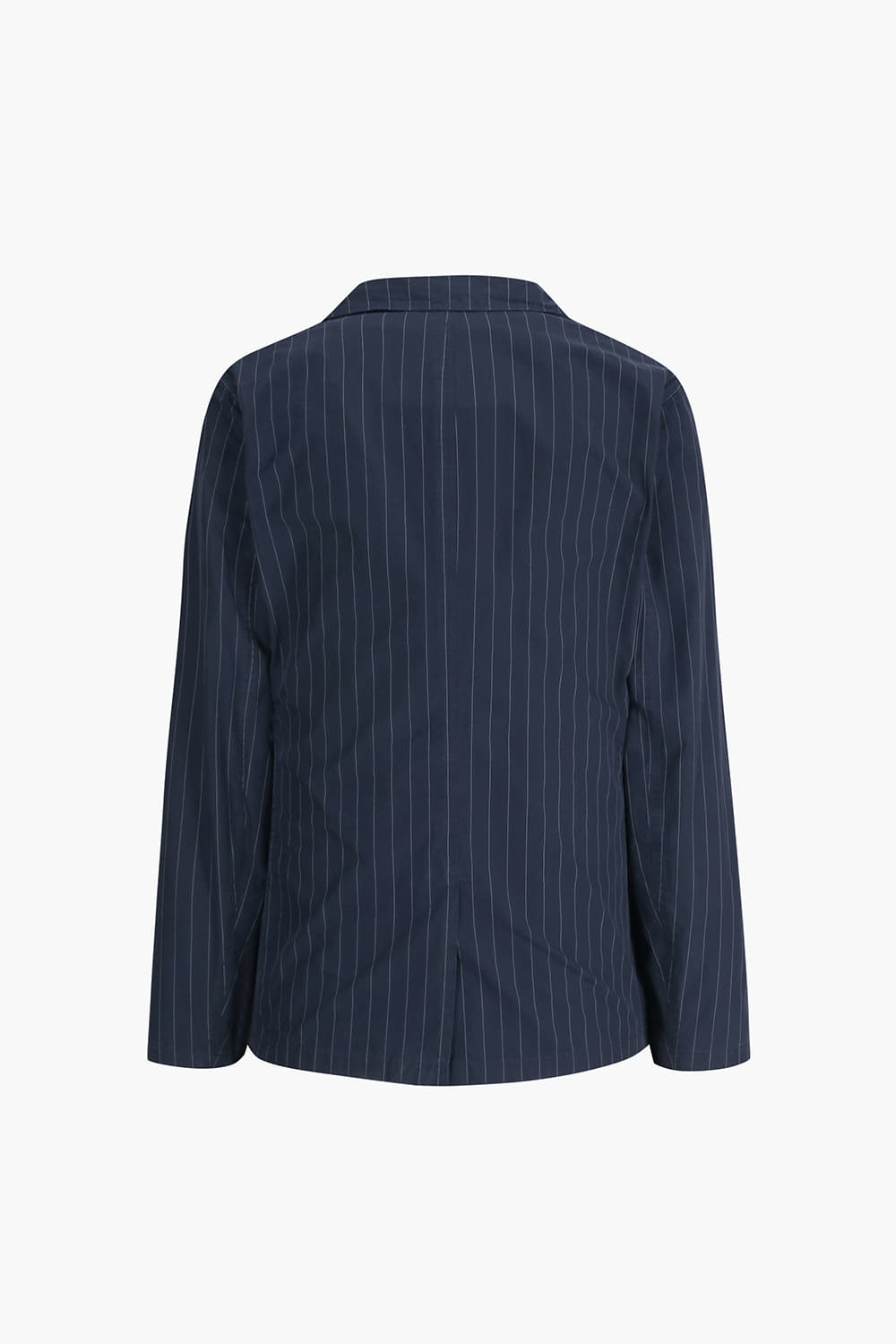 코튼 스트라이프 다크네이비 테일러드 자켓