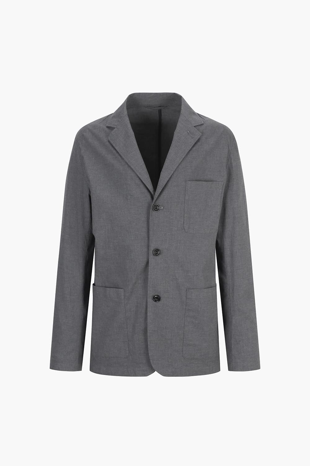 코튼 다크그레이 테일러드 자켓