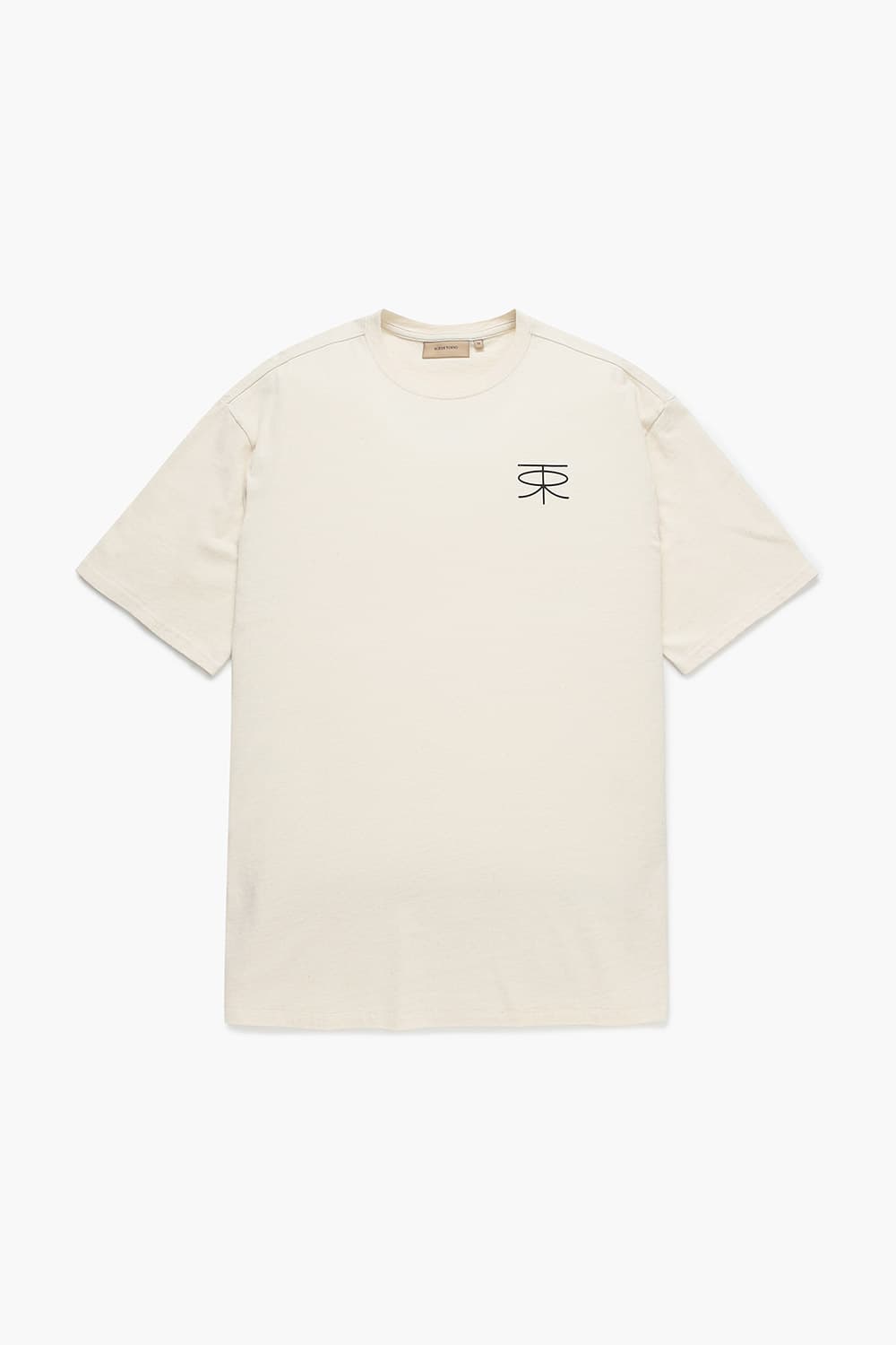 THORSTEN 코튼 로고 104 아이보리 반소매 티셔츠