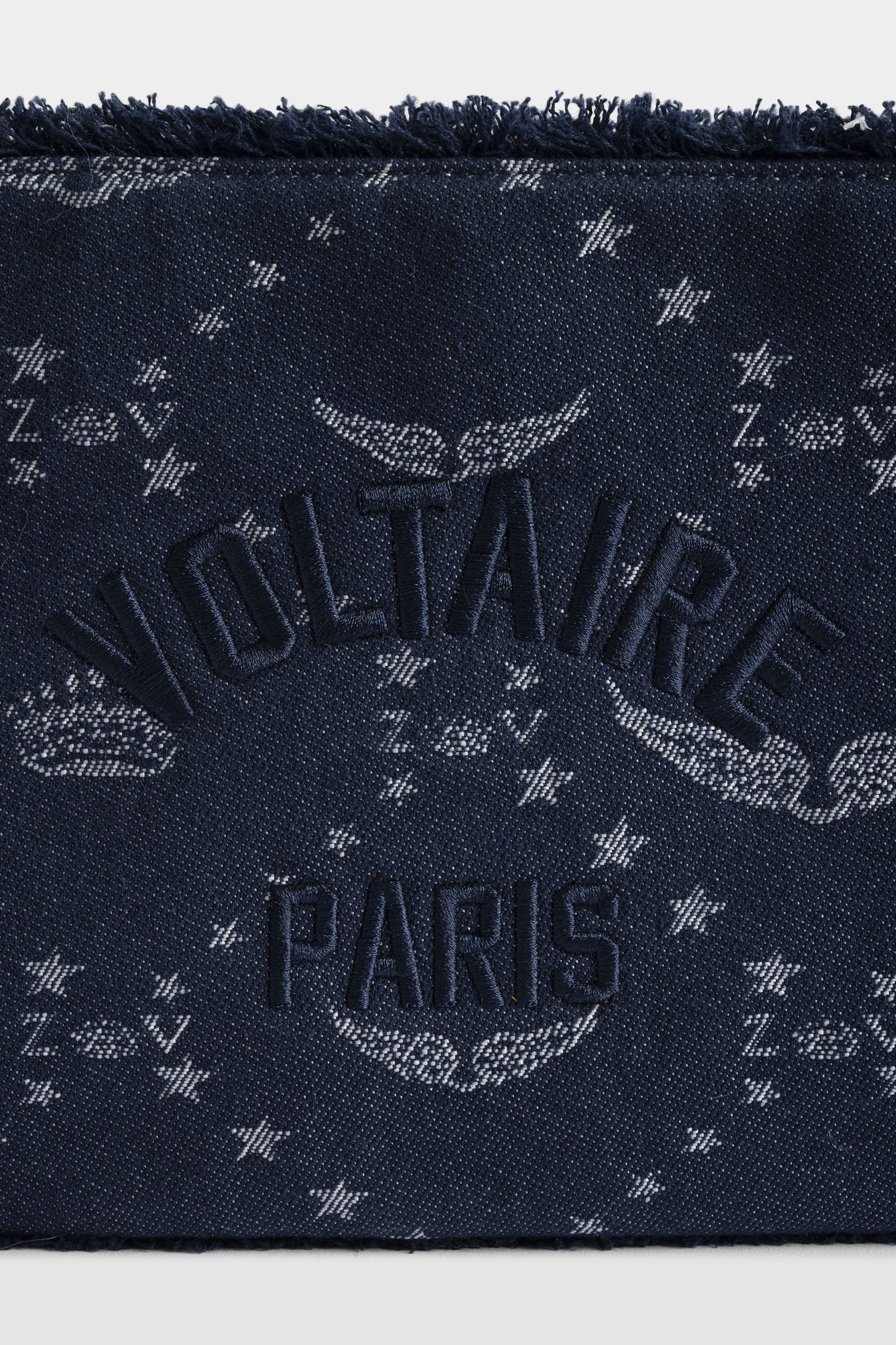 Angel Monogram Denim Clutch