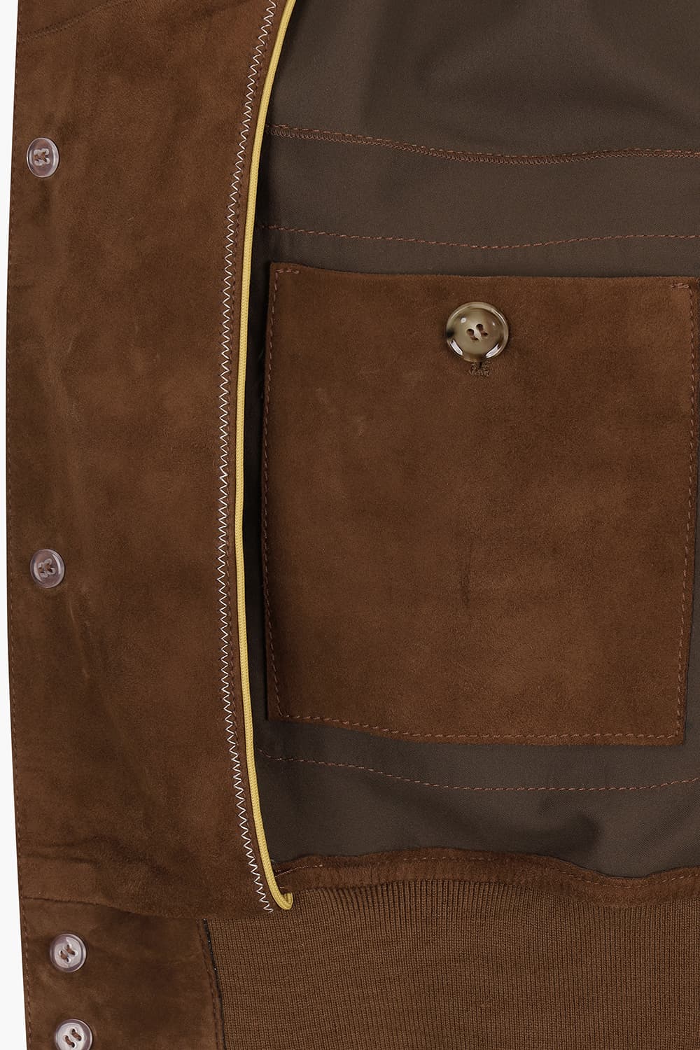 램스킨 스웨이드 하이넥 버튼 봄버 점퍼 208U20PEL71320