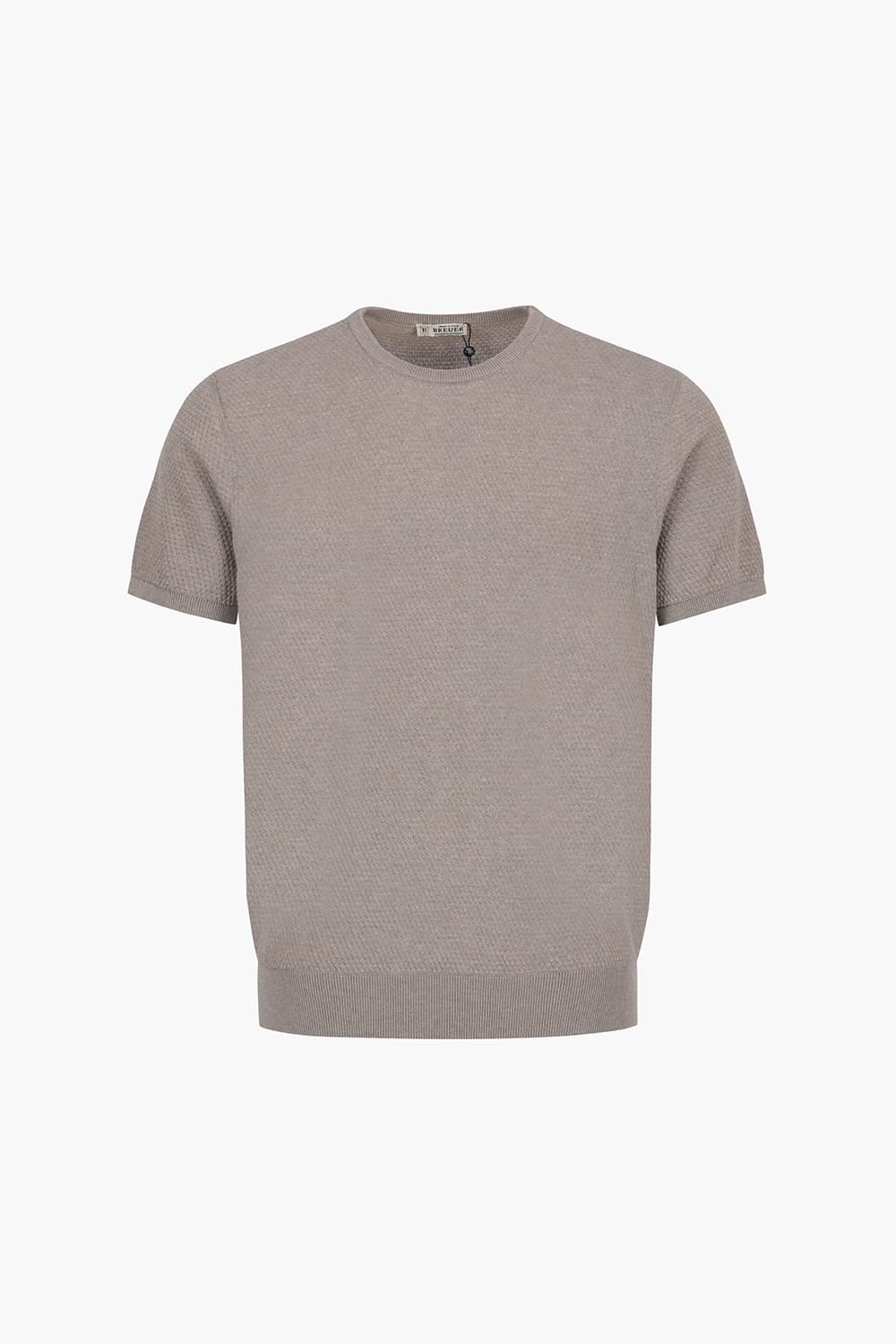 코튼 패턴 짜임 크루넥 반소매 니트 BR1210 2A0025