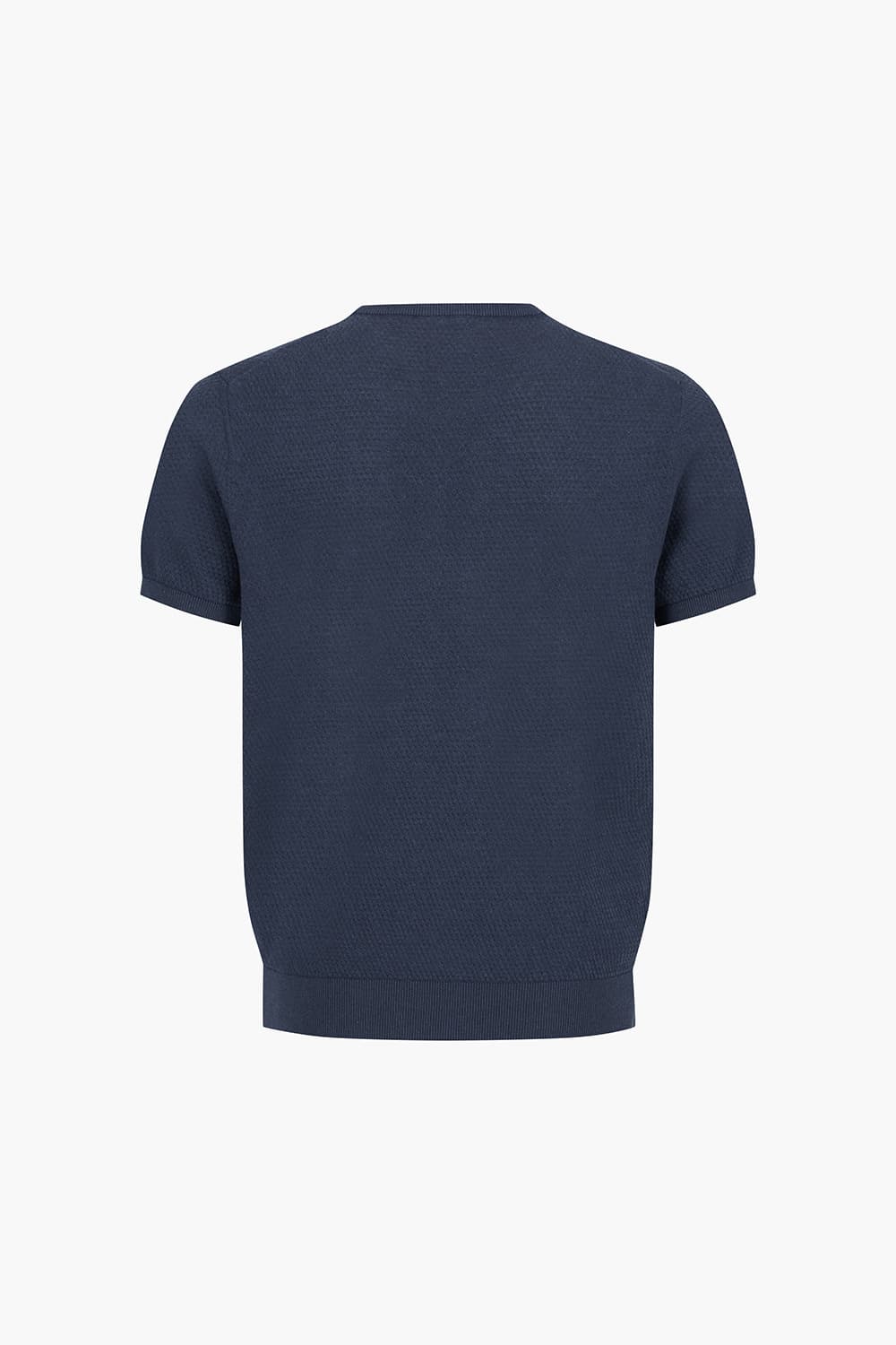 코튼 패턴 짜임 크루넥 반소매 니트 BR1210 1A0141