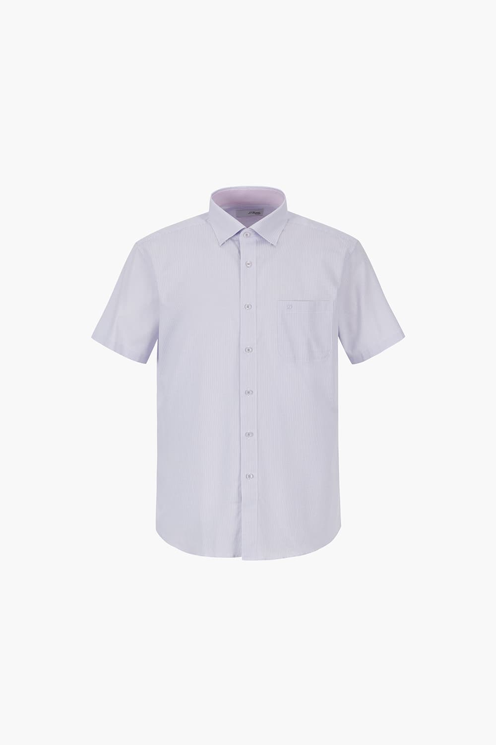 체크 도비 배색 105 비즈니스 반팔 셔츠 핑크 SE4MM11HS105SPU