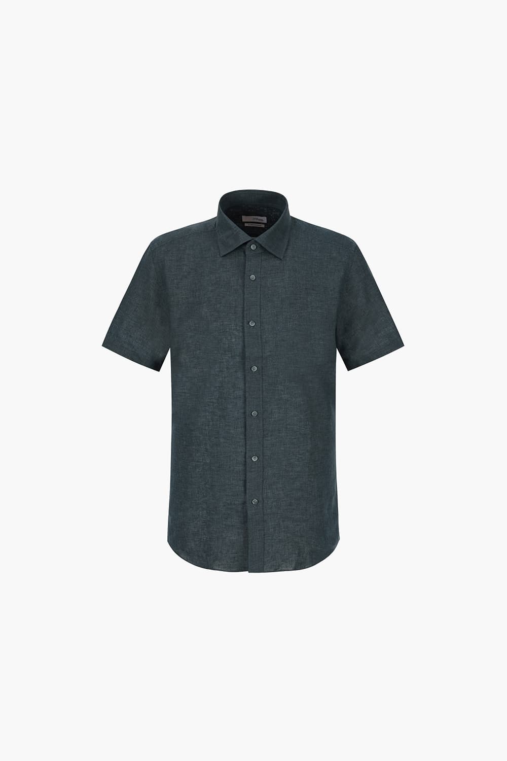 린넨 믹스 솔리드 757 컴포터블 반팔 셔츠 그린 SE4MM22HS757SGE