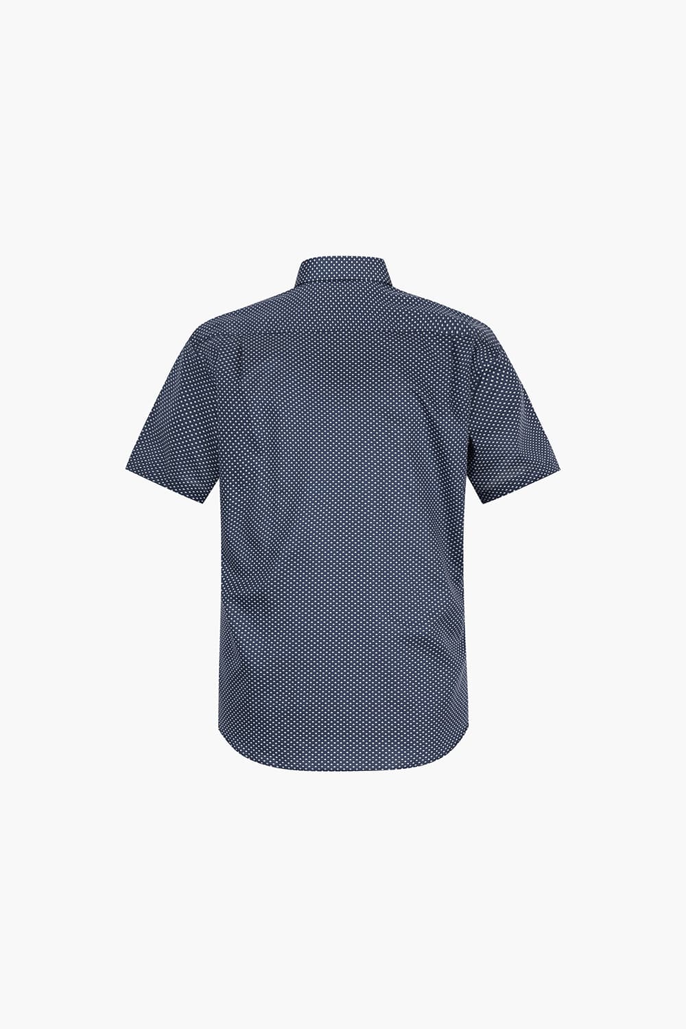 플라워 모티브 프린트 203 비즈니스 반팔 셔츠 네이비 SE4MM11HS203SNY