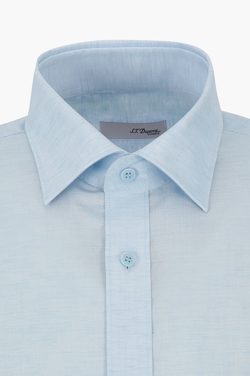 린넨 믹스 704 비즈니스 반팔 셔츠 블루 SE5MM12HS704SBU