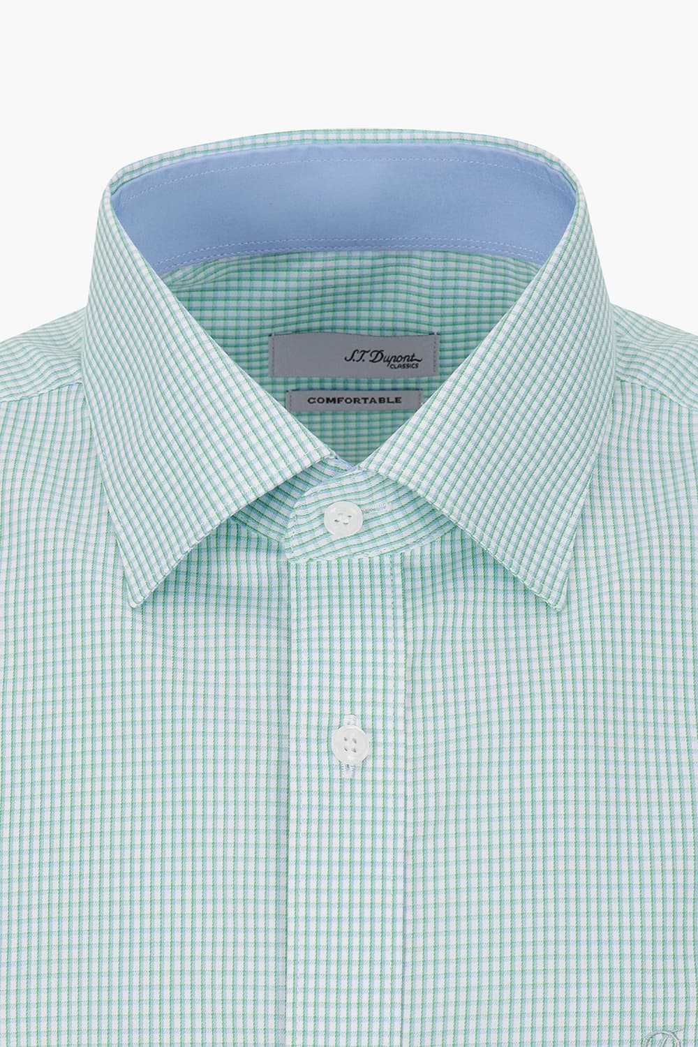 미니 체크 배색 759 컴포터블 반팔 셔츠 그린 SE5MM22HS759SGE