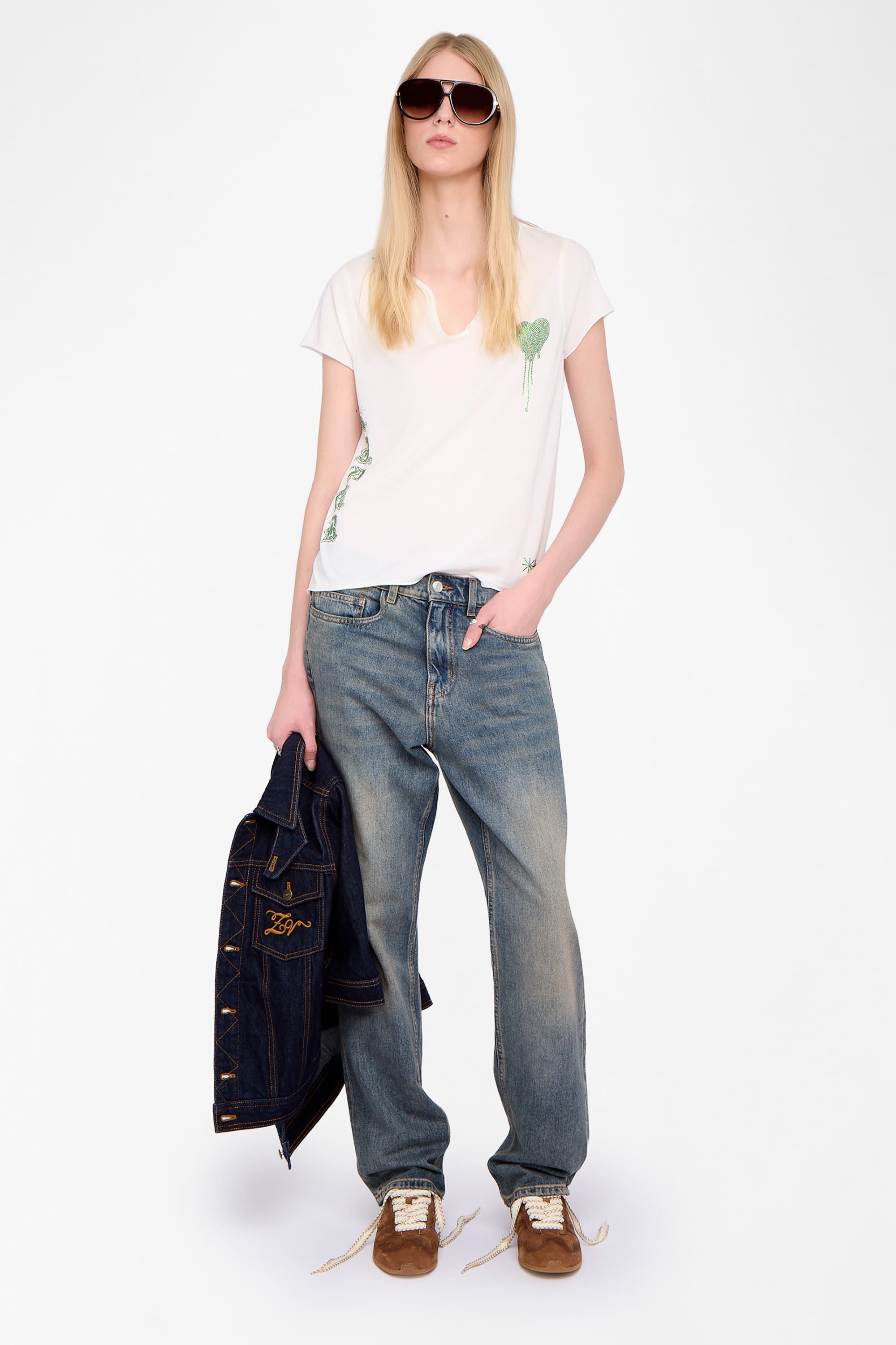 Tunisien Heart Strass T-shirt