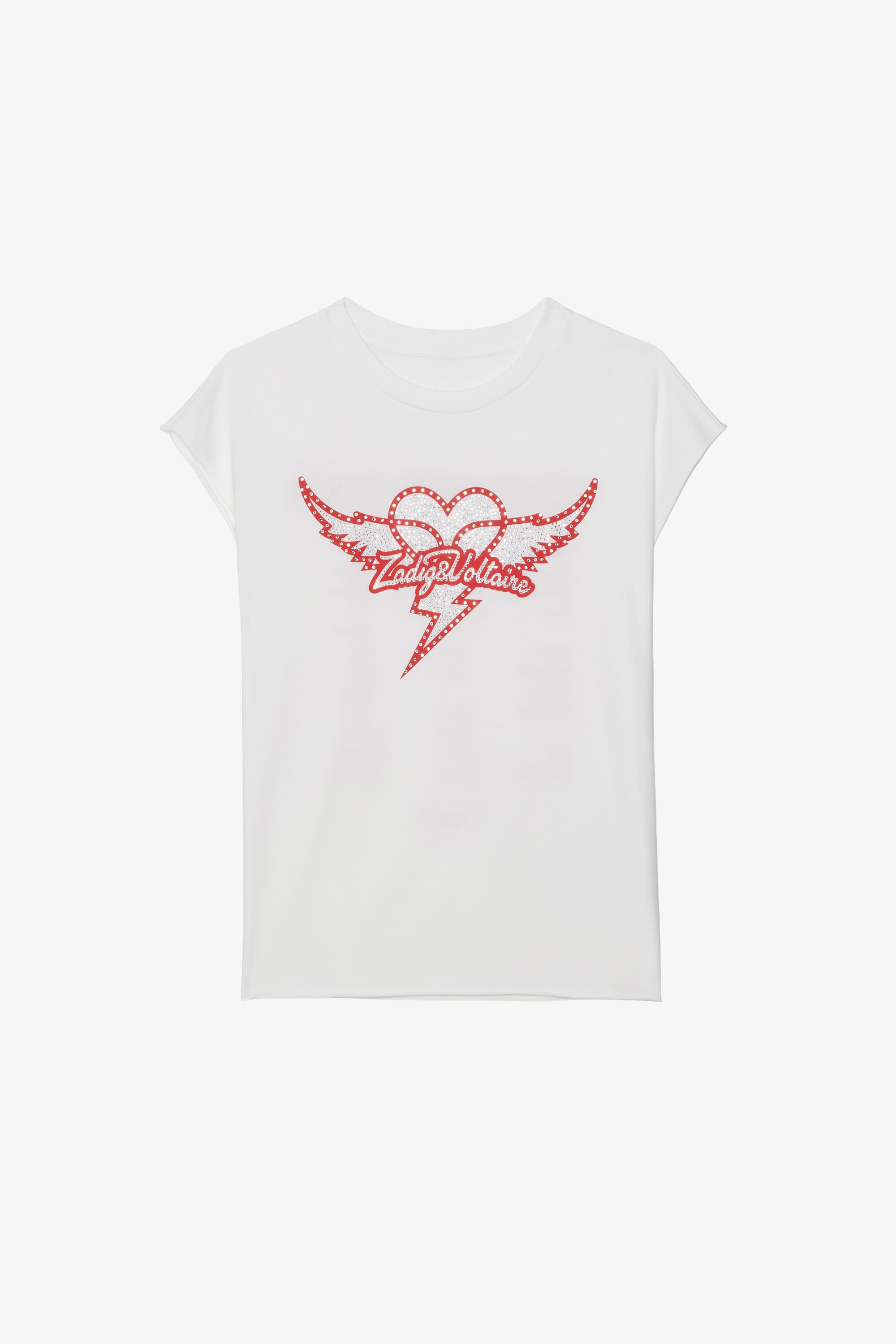 Cloe Heart Wings Strass T-Shirt