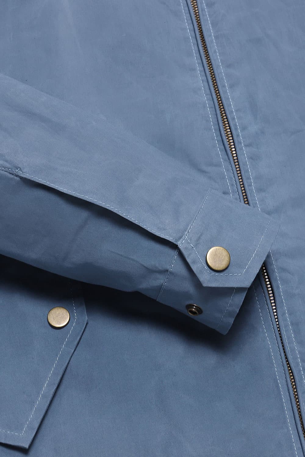 왁스 코튼 베이직 블루종 블루 점퍼