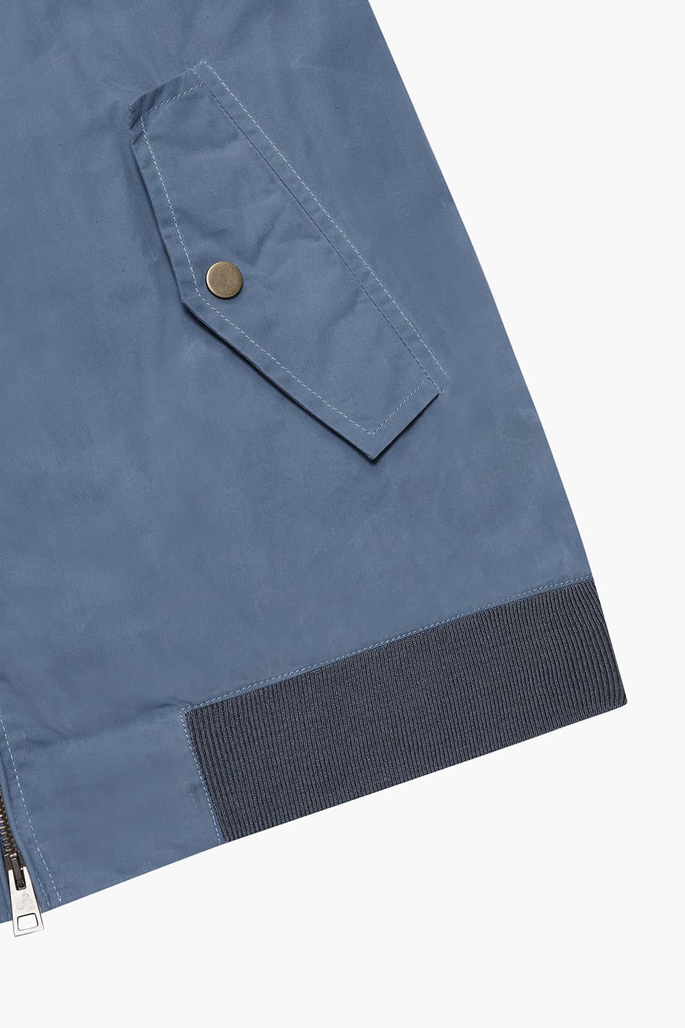 왁스 코튼 베이직 블루종 블루 점퍼