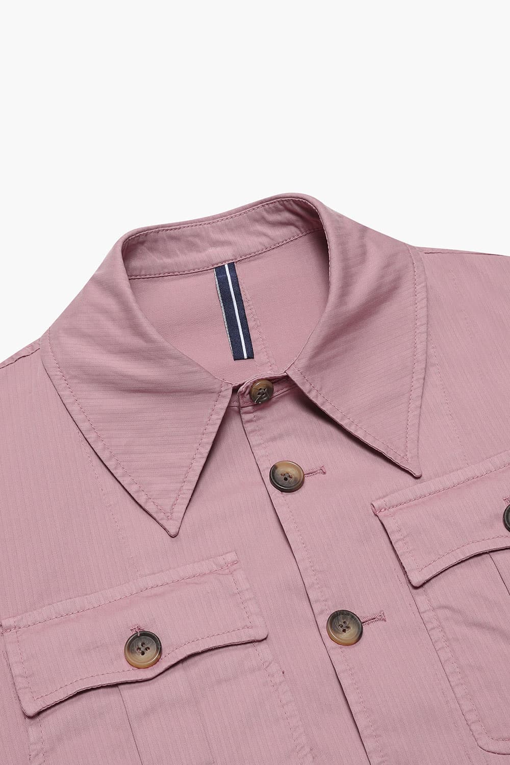 코튼 빅버튼 포켓 901 핑크 하프 코트