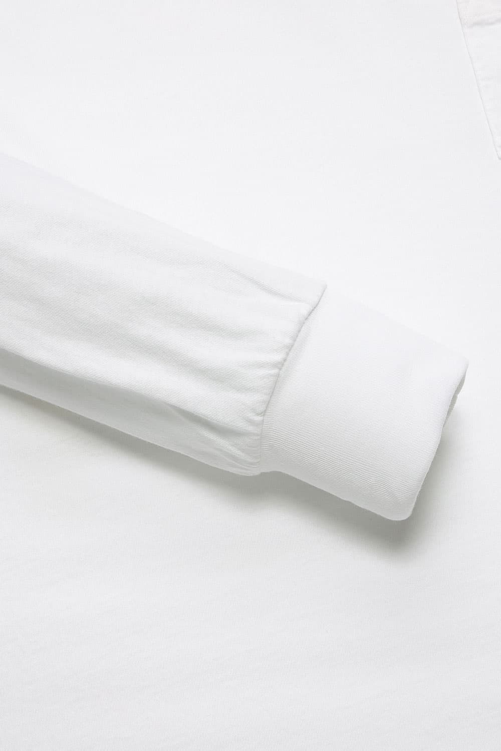 코튼 폴로 101 화이트 긴소매 티셔츠