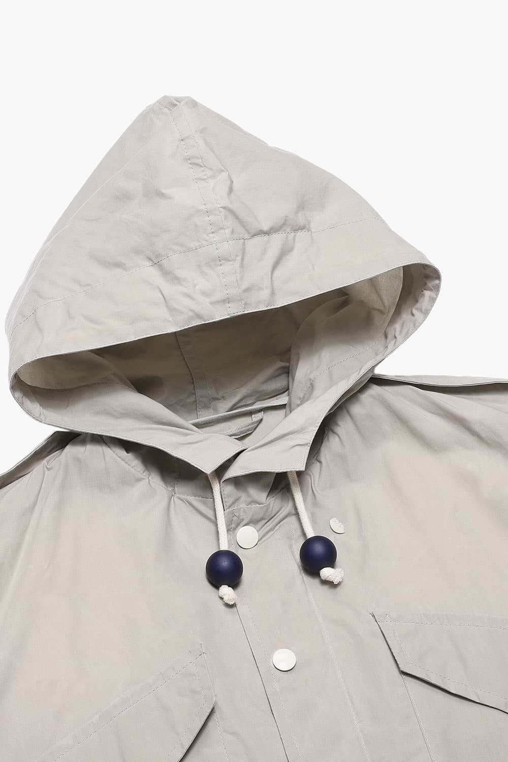 왁스 코튼 후드 804 라이트베이지 하프 코트