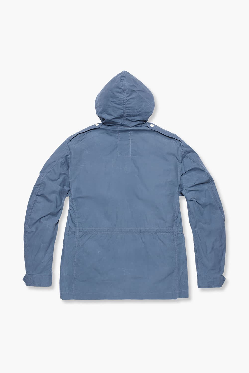 왁스 코튼 후드 804 블루 하프 코트