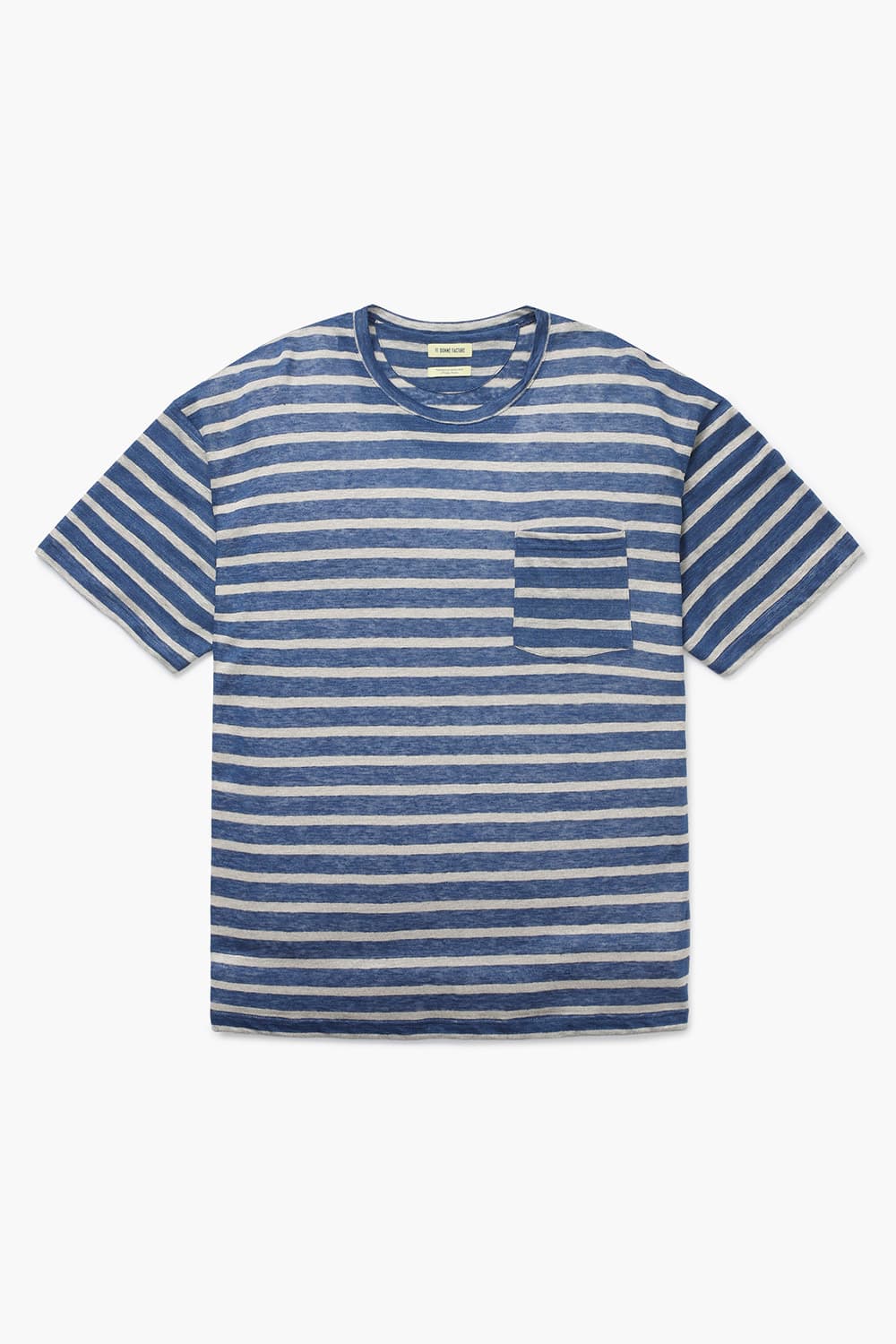 코튼 스트라이프 포켓 오버사이즈 반소매 티셔츠 TS21 JAP BST